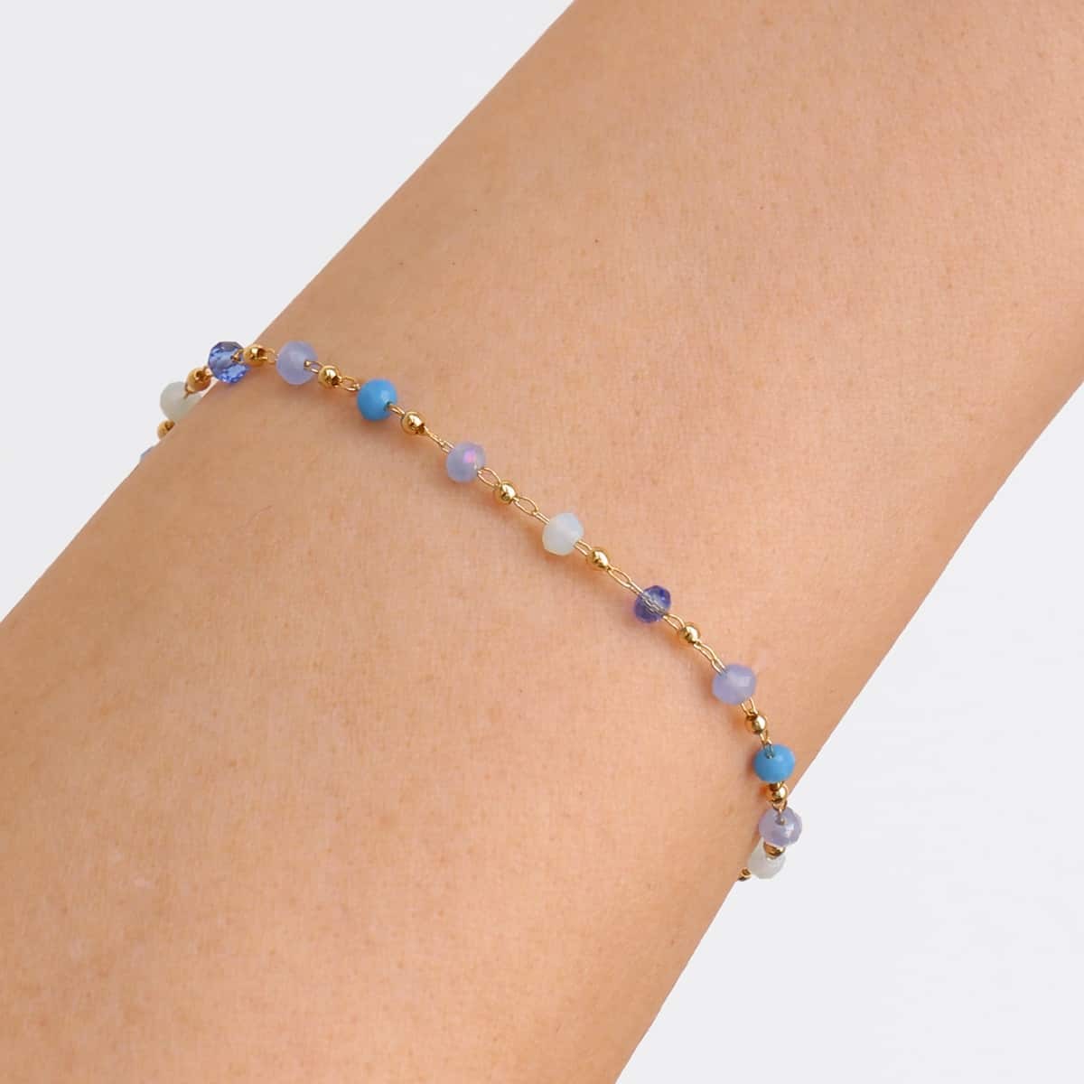 Pulsera cristal BPU737 azul