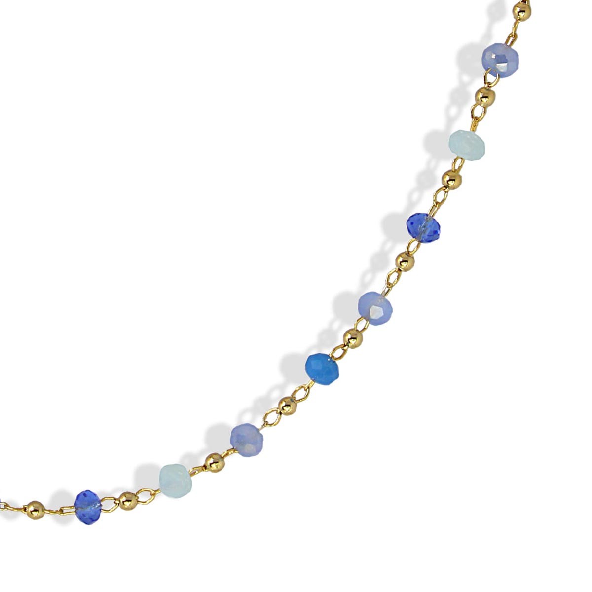 collar corto acero cristal color anartxy azu