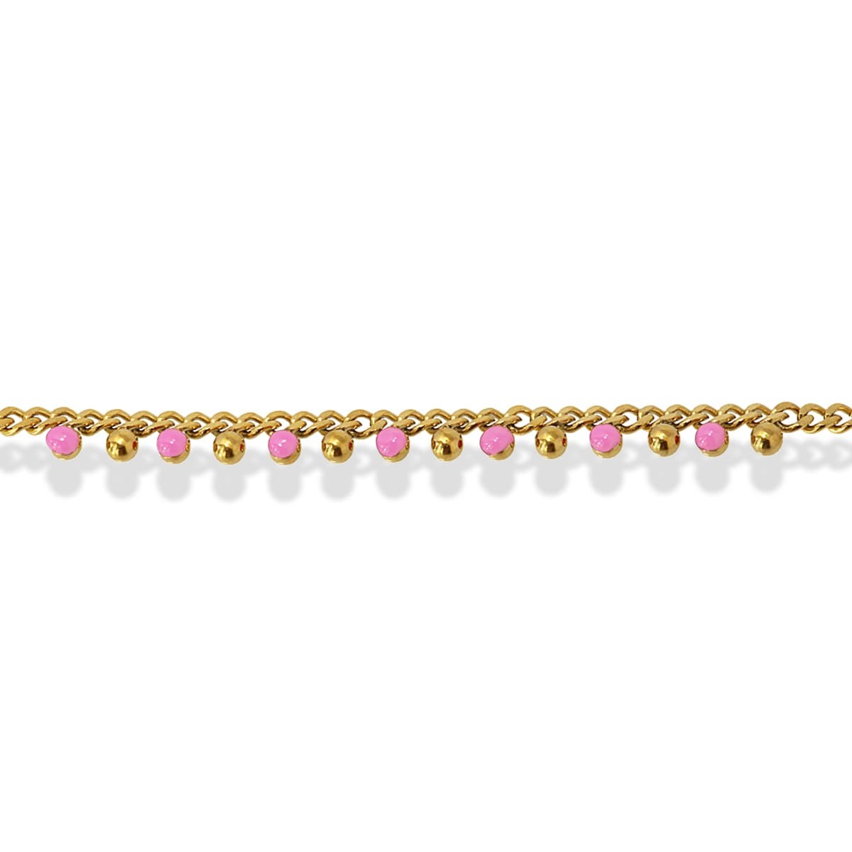 Pulsera bolitas esmaltadas BPU718 rosa anartxy