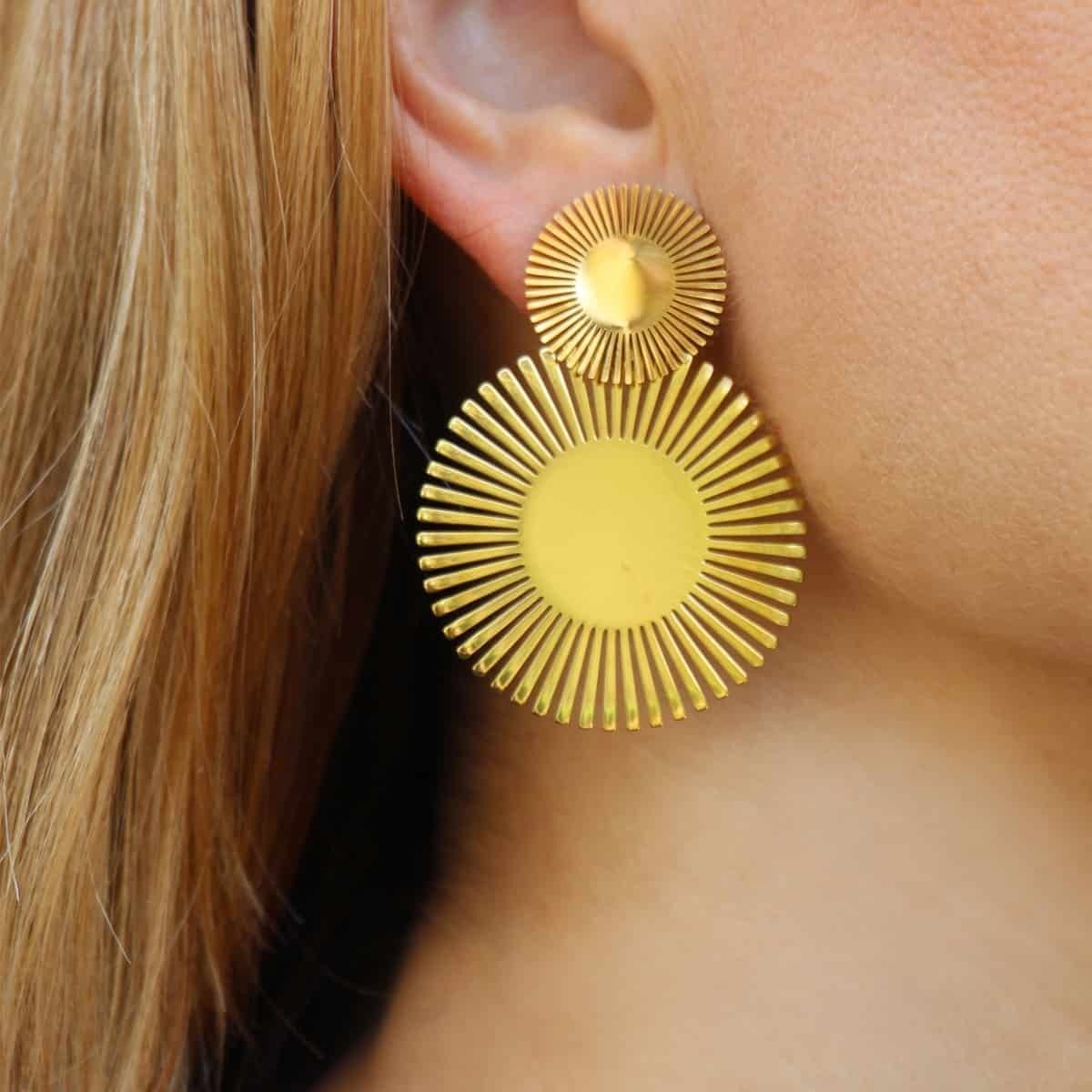 Pendientes sol CPE454 mujer