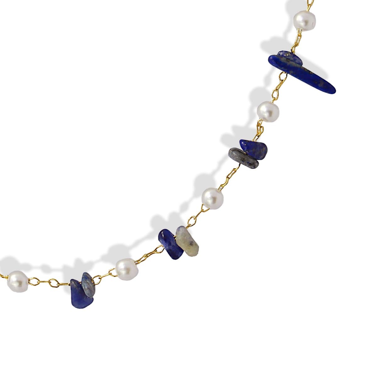 Collar piedra y perlas BCO625ao