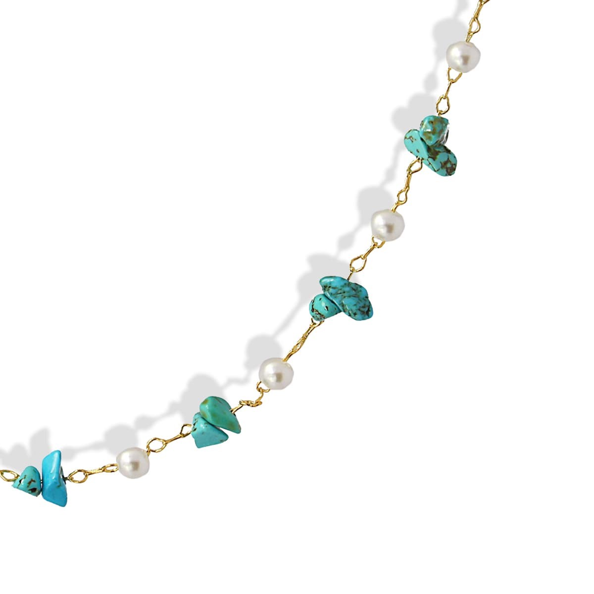 Collar piedra y perlas BCO625at