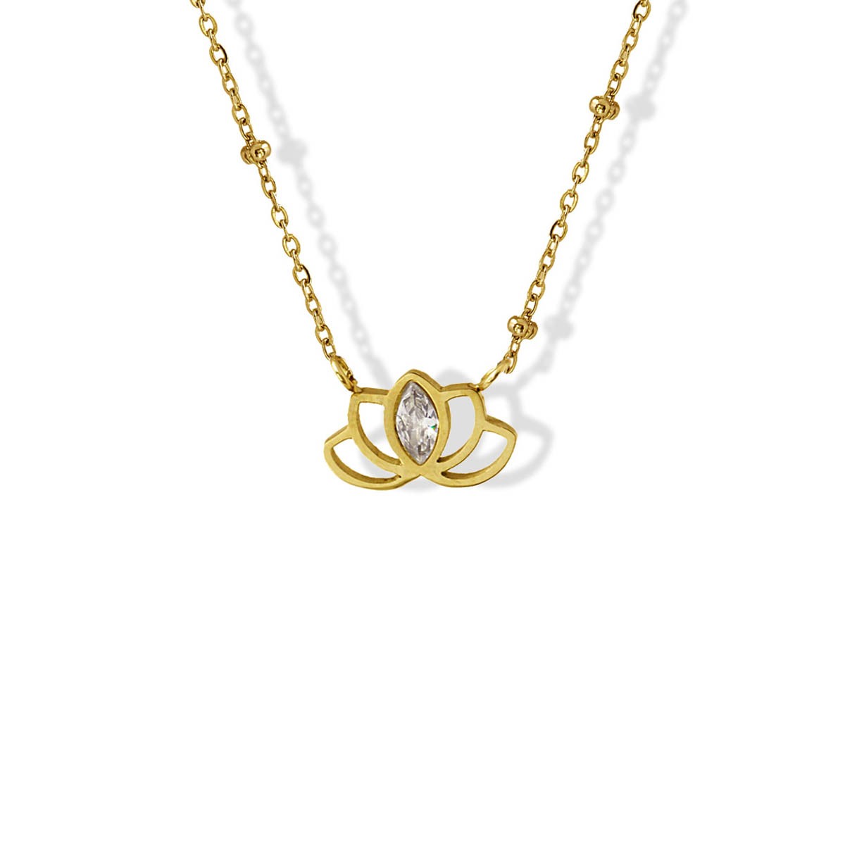 Collar nenúfar BCO649 dorado