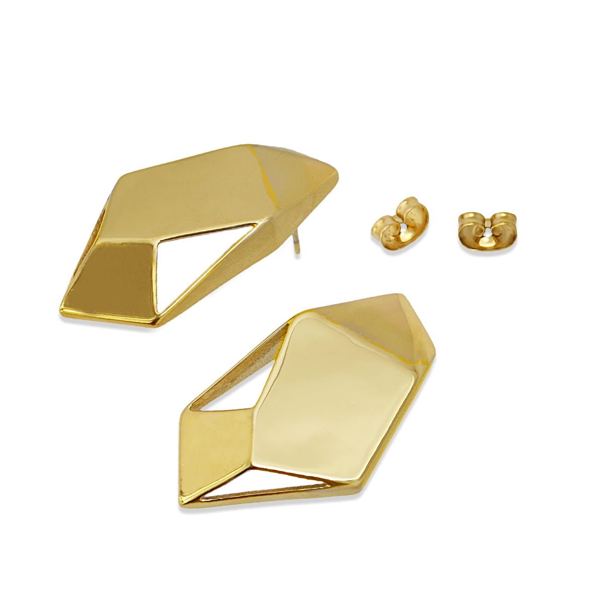 Pendientes geométricos CPE512 dorado