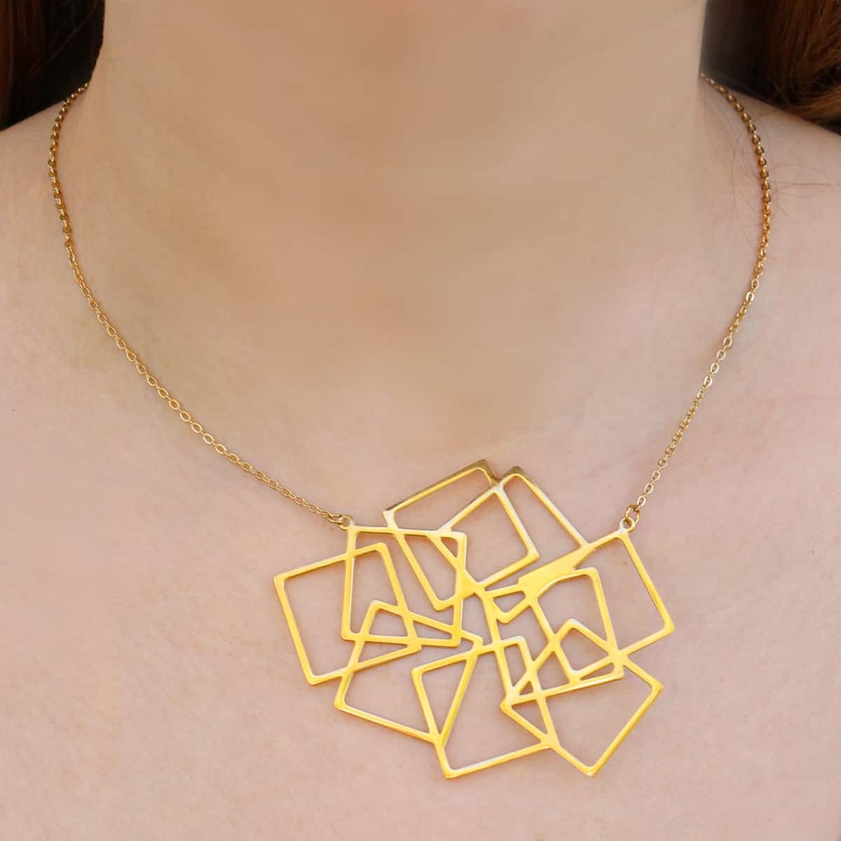 Collar cuadrados BCO684 mujer
