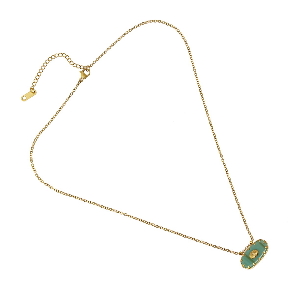 Collar piedra BCO645 turquesa