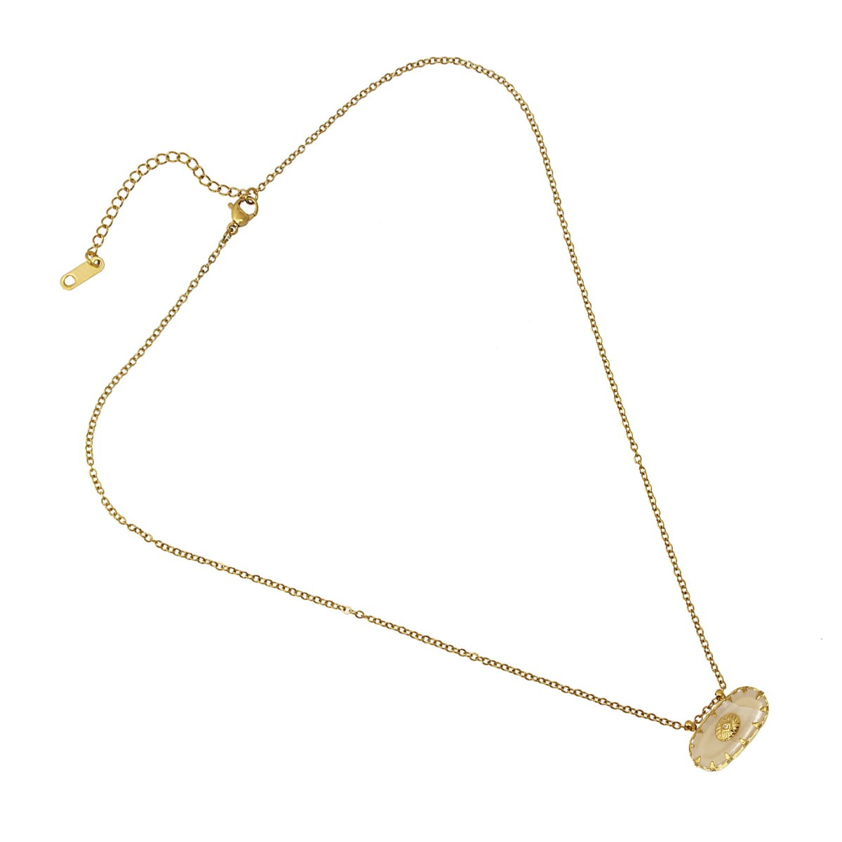 Collar piedra BCO645 blanco