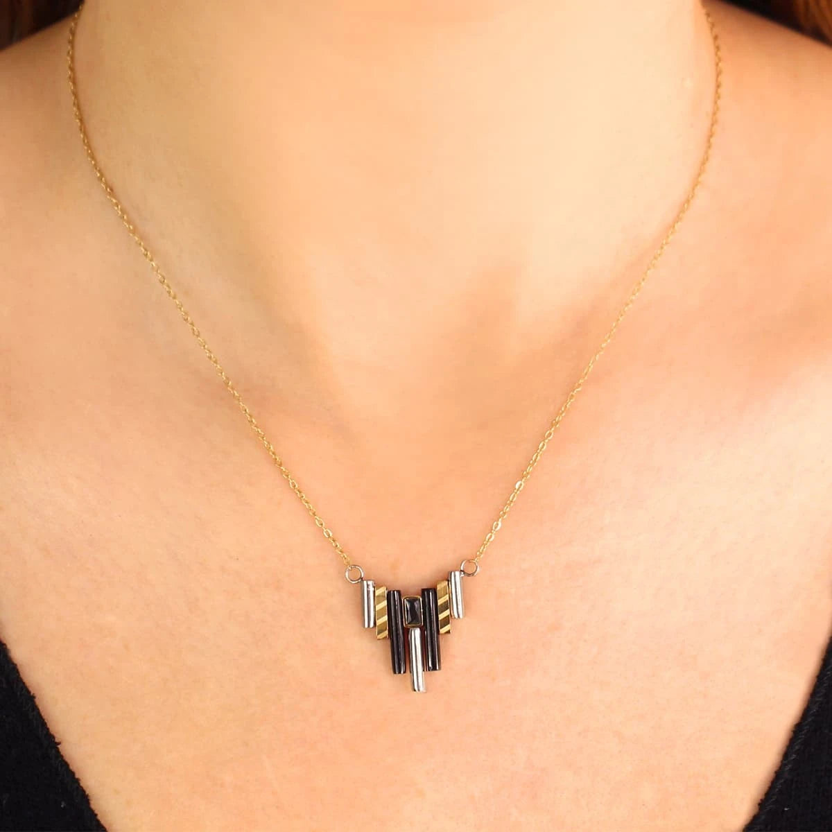 Collar Makalu Combinado metalizado Anartxy