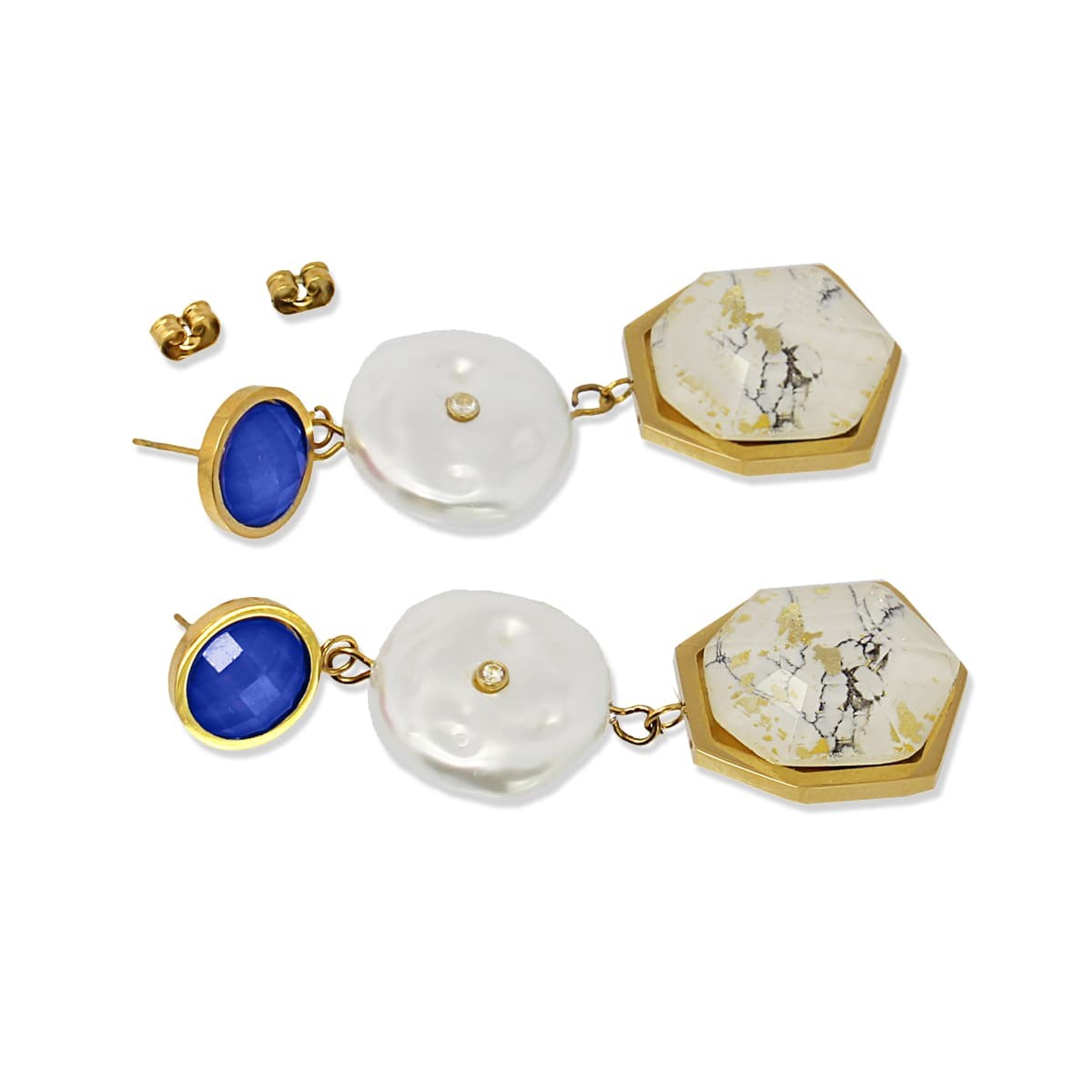 Pendientes Aciano Blanco Anartxy