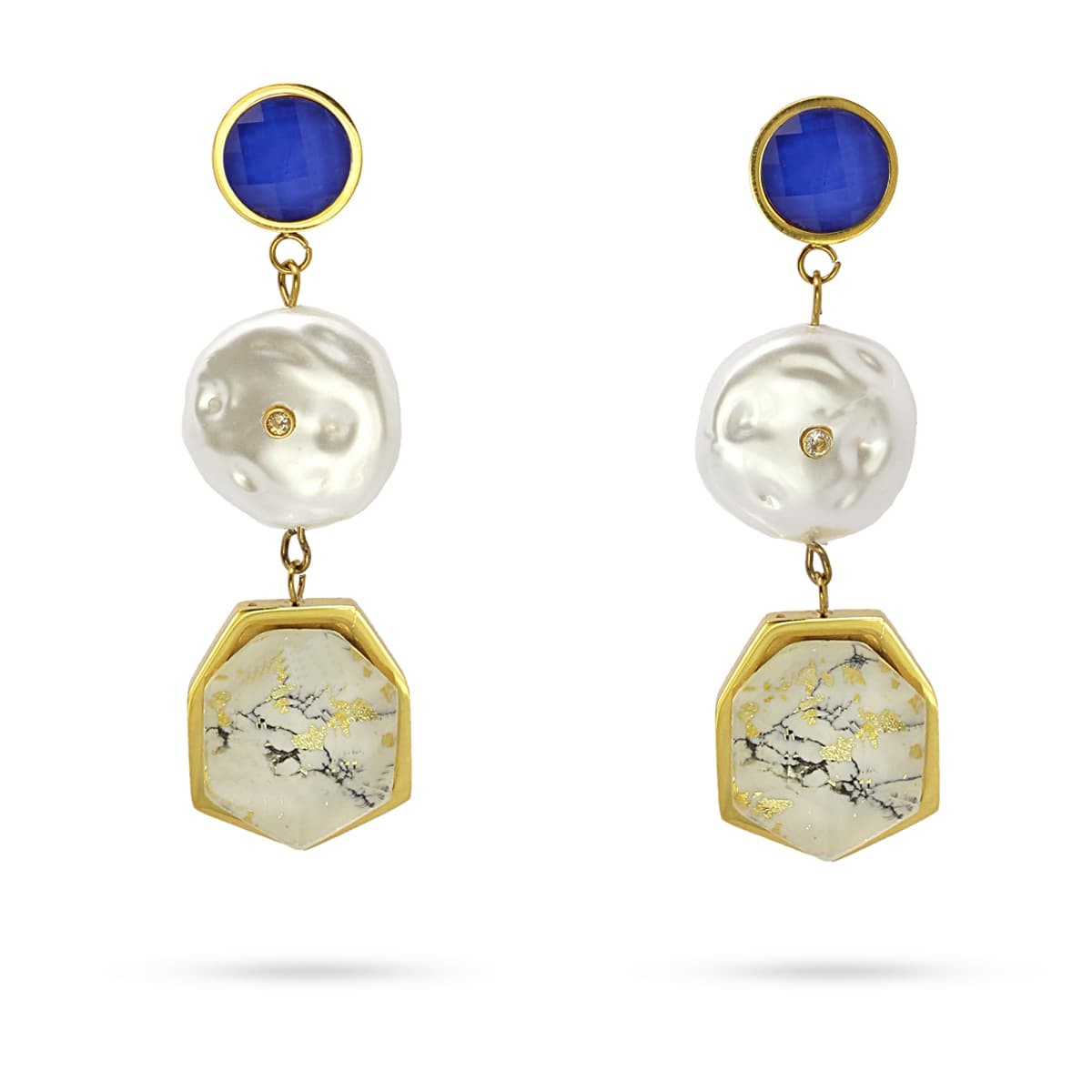 Pendientes Aciano Blanco Anartxy