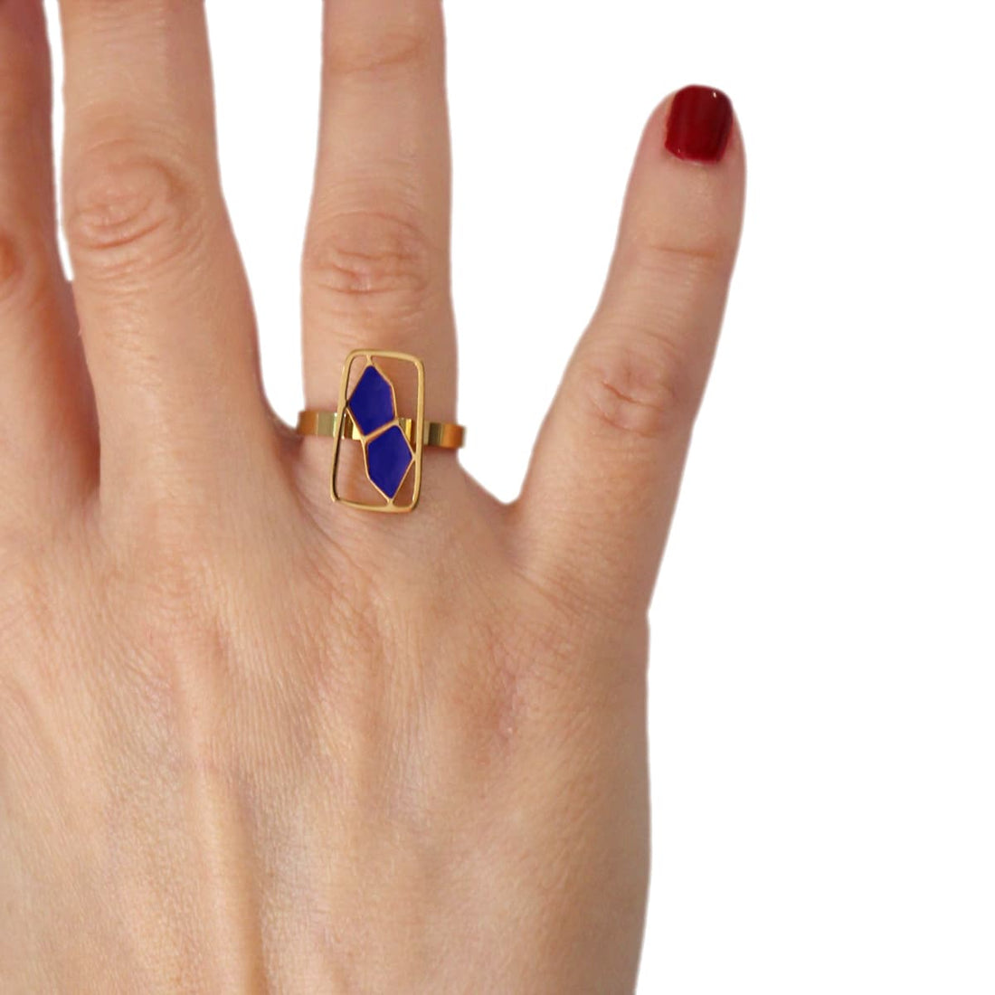 Anillo Zantedeschia Azul Anartxy