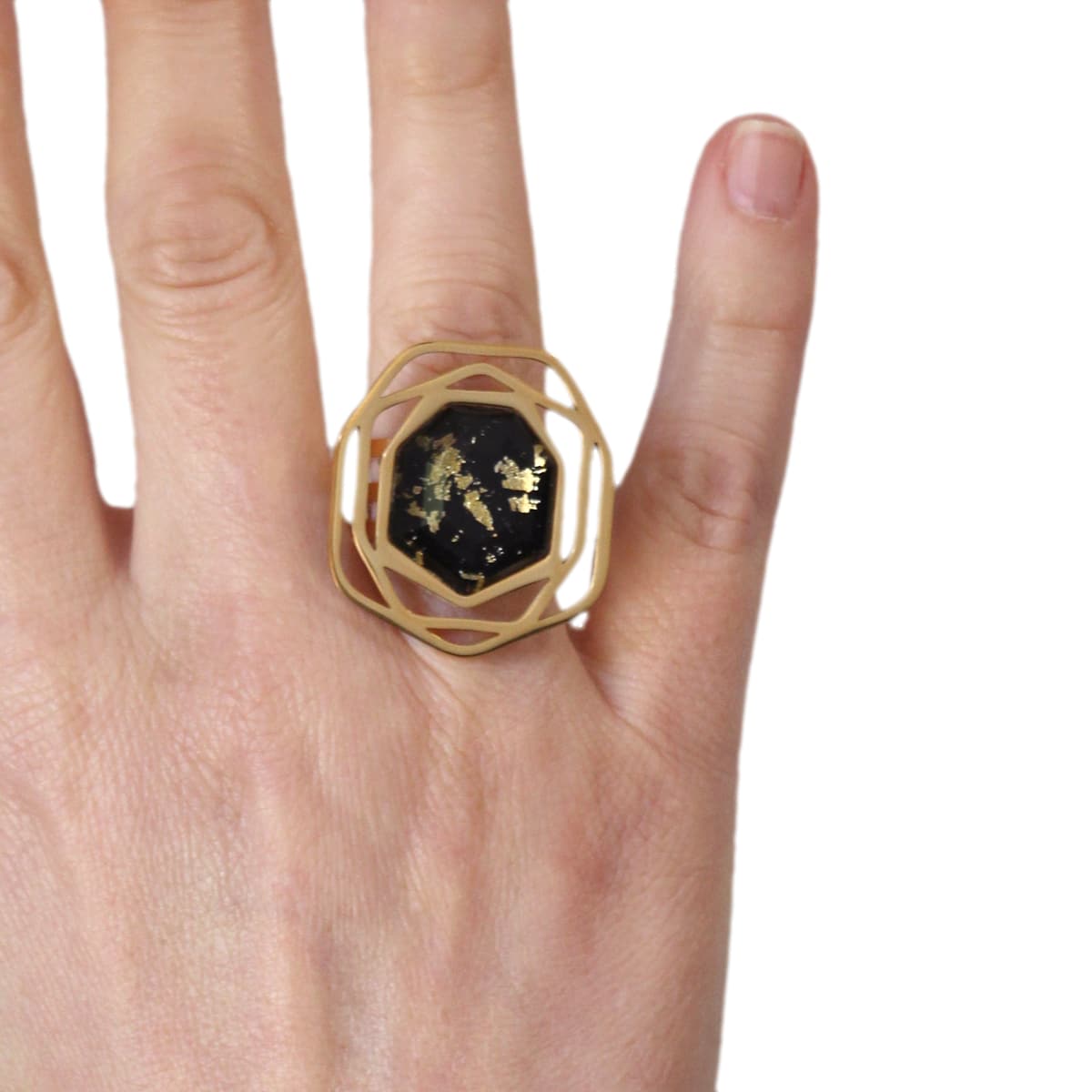 Anillo Áster Negro Anartxy