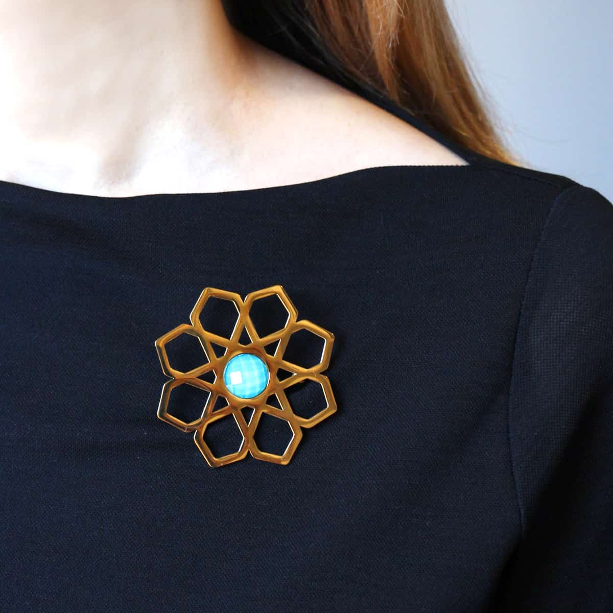 Broche Eléboro Azul Anartxy