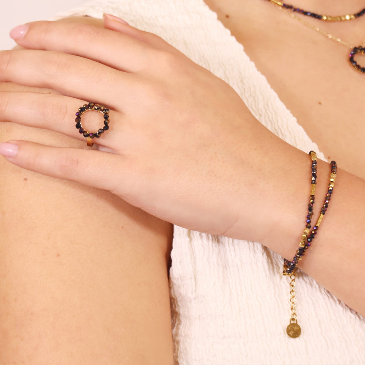 Anillo Levity Whisper Negro Anartxy