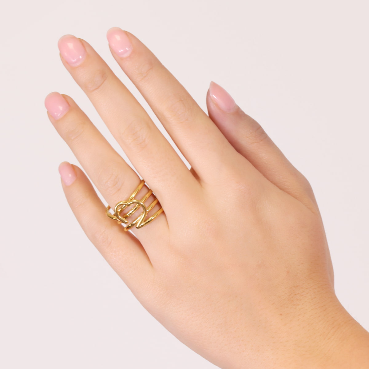 Anillo Liquid Kiss Dorado Anartxy