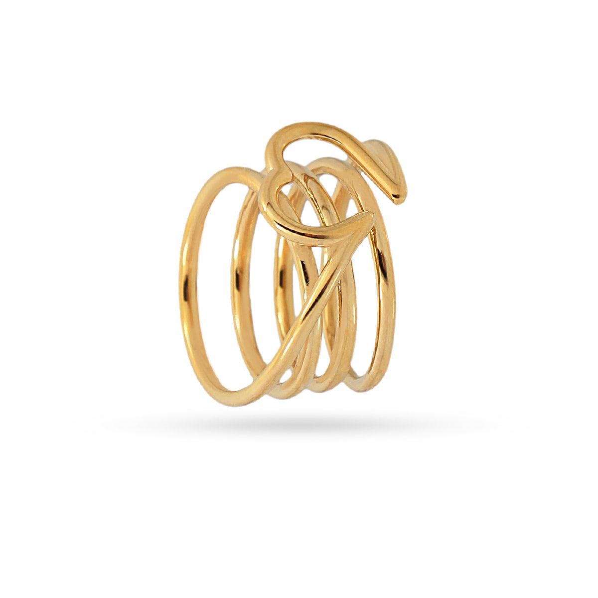 Anillo Liquid Kiss Dorado Anartxy