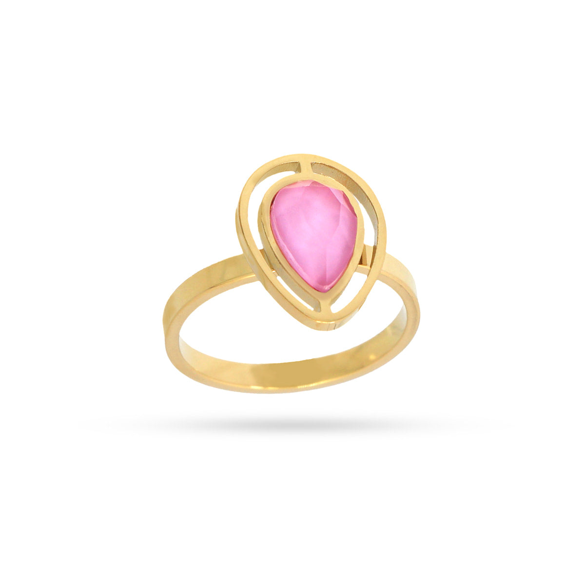 Anillo Drops Halo Rosa Anartxy