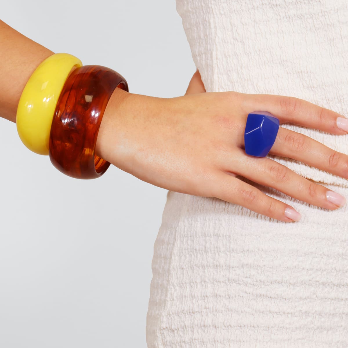 Anillo Resin Coconut Azul Anartxy