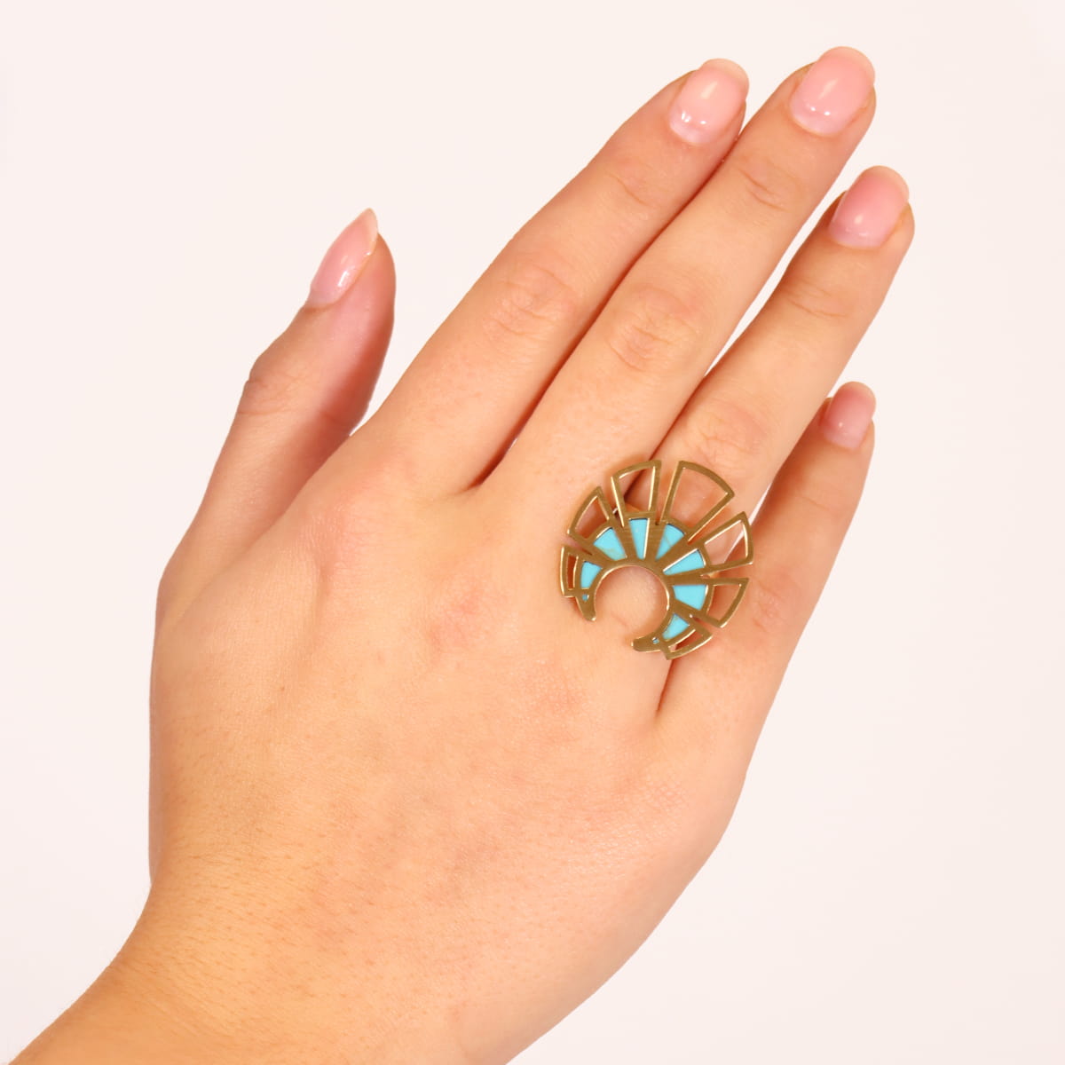 Anillo Breeze Zephyra Turquesa Anartxy