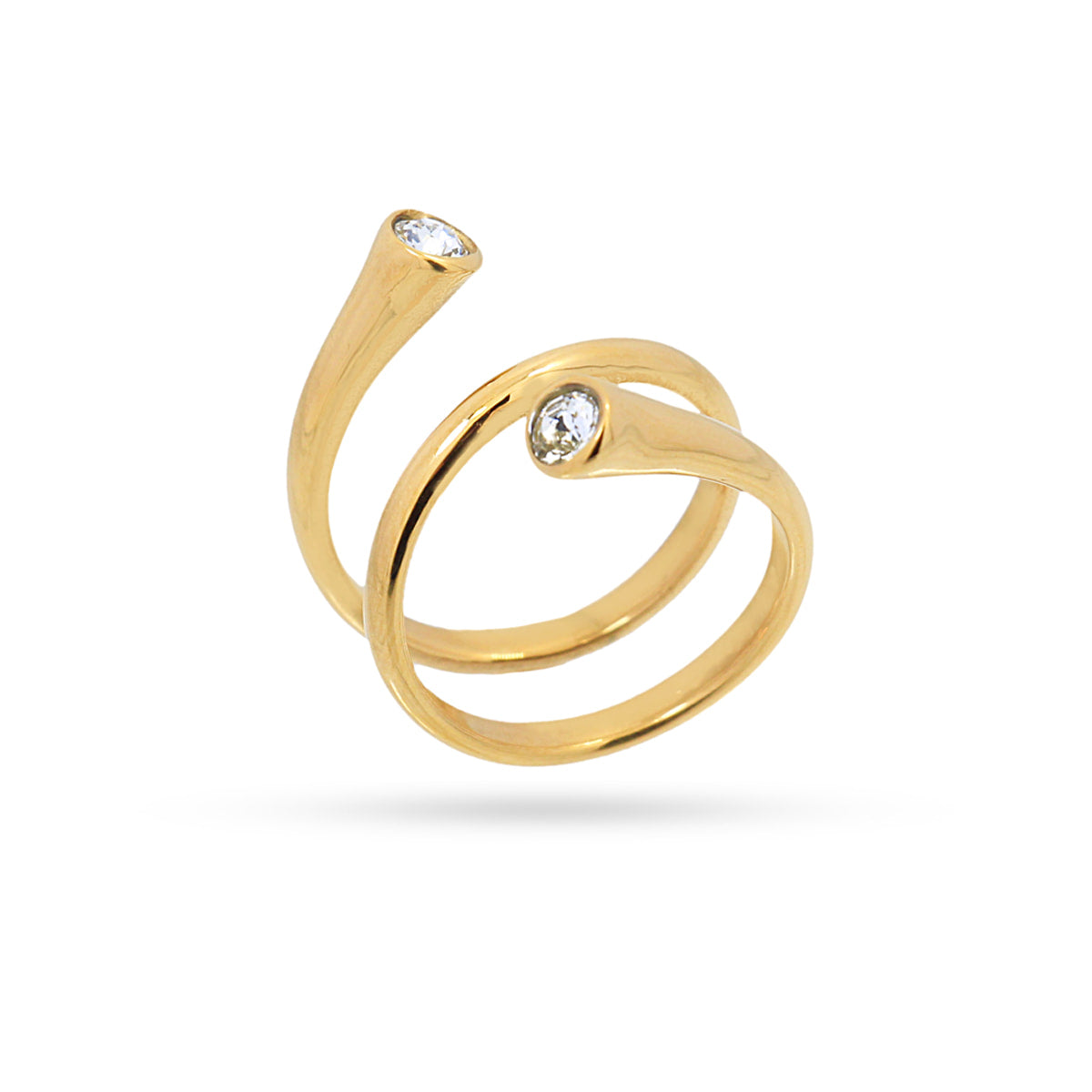 Anillo Summer Essentials Twist Sky Dorado Anartxy