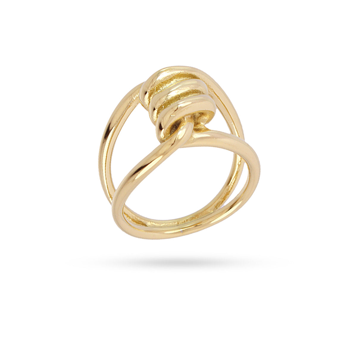 Anillo Waves Knotted Dorado Anartxy