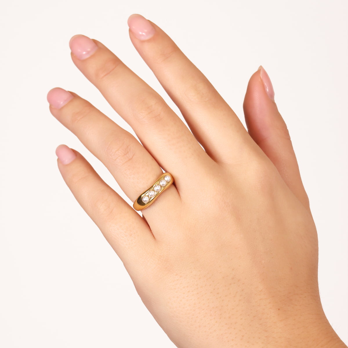Anillo Orbit Elliptic Dorado Anartxy