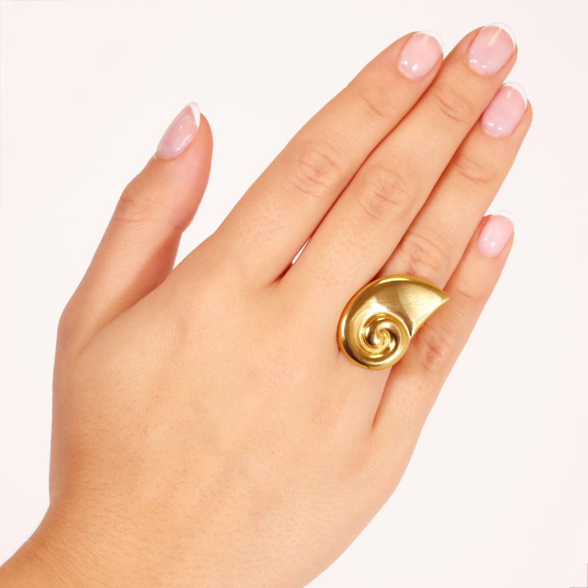 Aqua Seashell Ring
