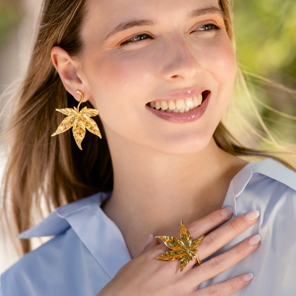 Anillo Essentials Bloom Dorado Anartxy