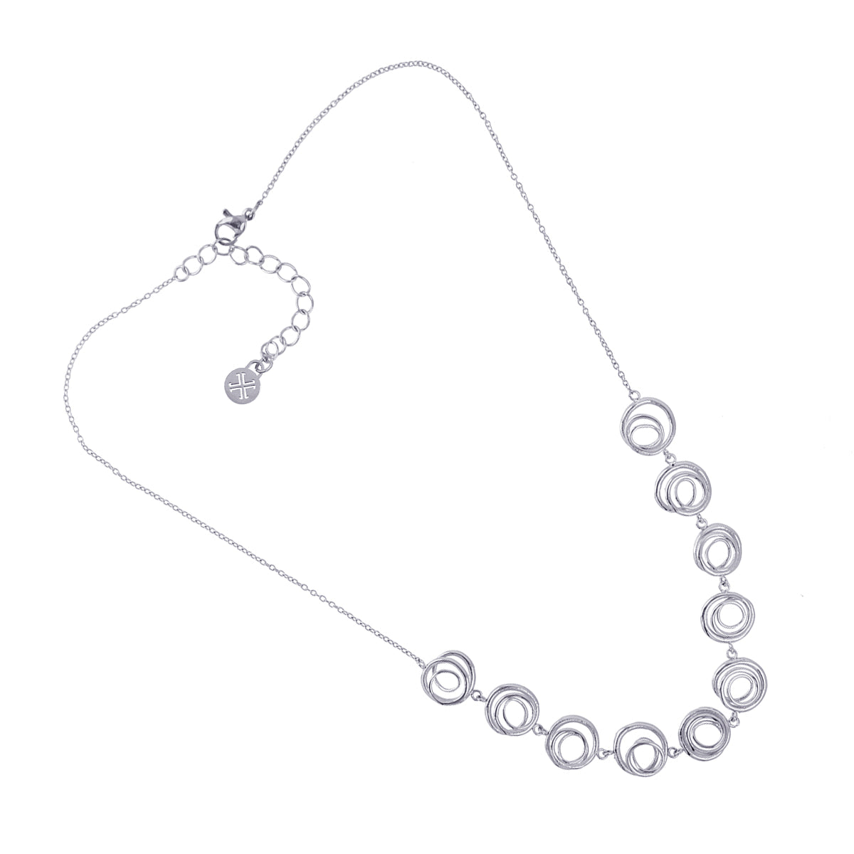 Collar Liquid Whirl Plateado Anartxy