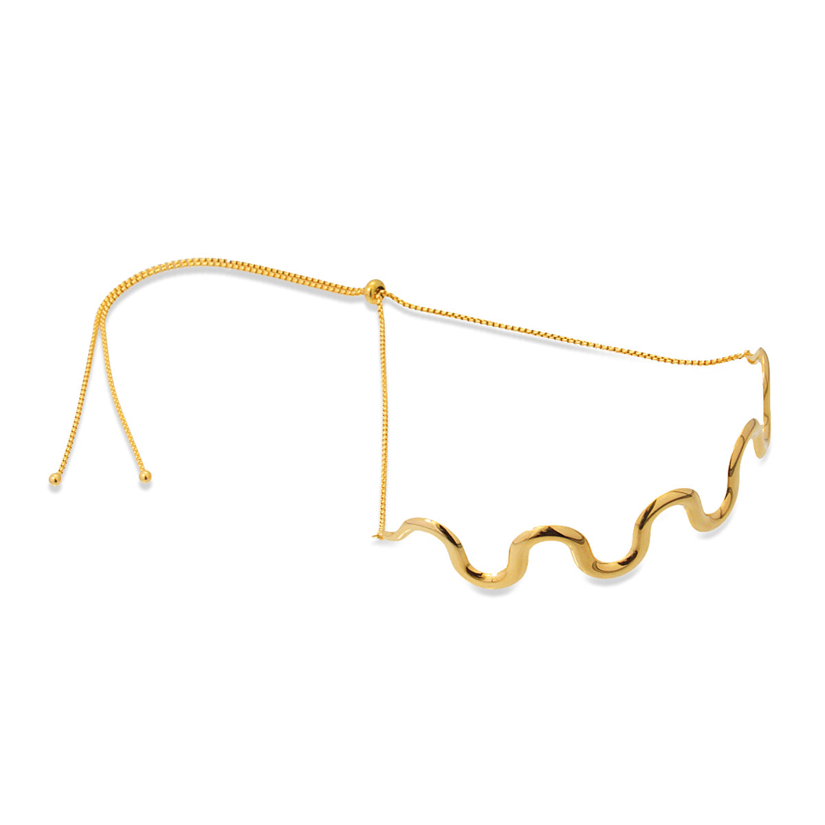 Collar Waves Chocker Dorado Anartxy
