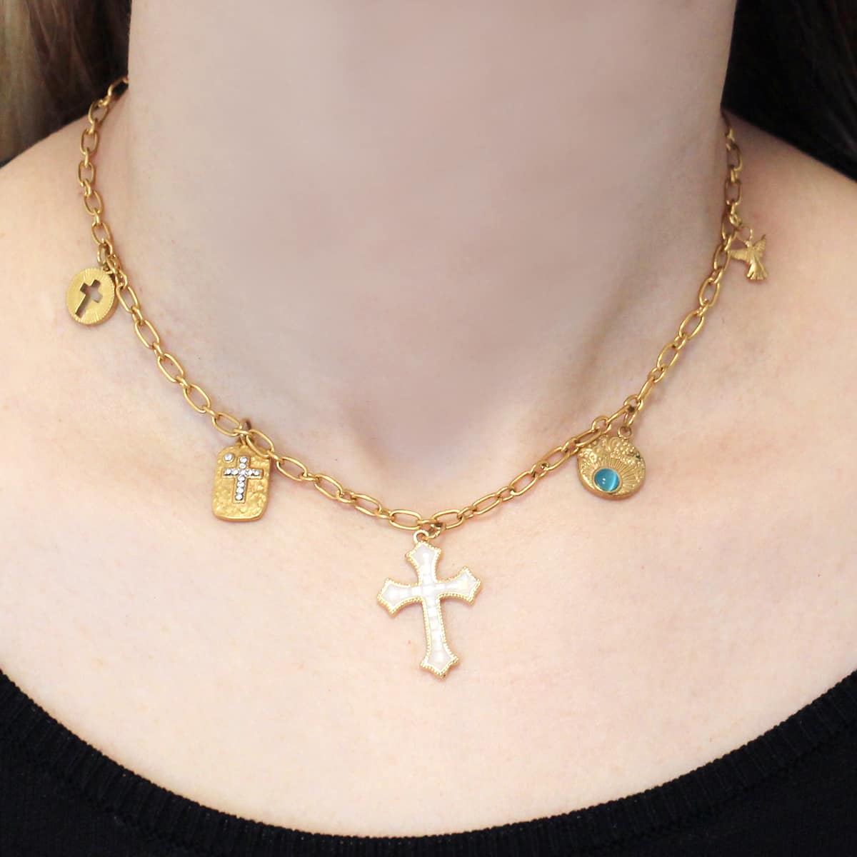 Collar Luminaria Dorado Anartxy