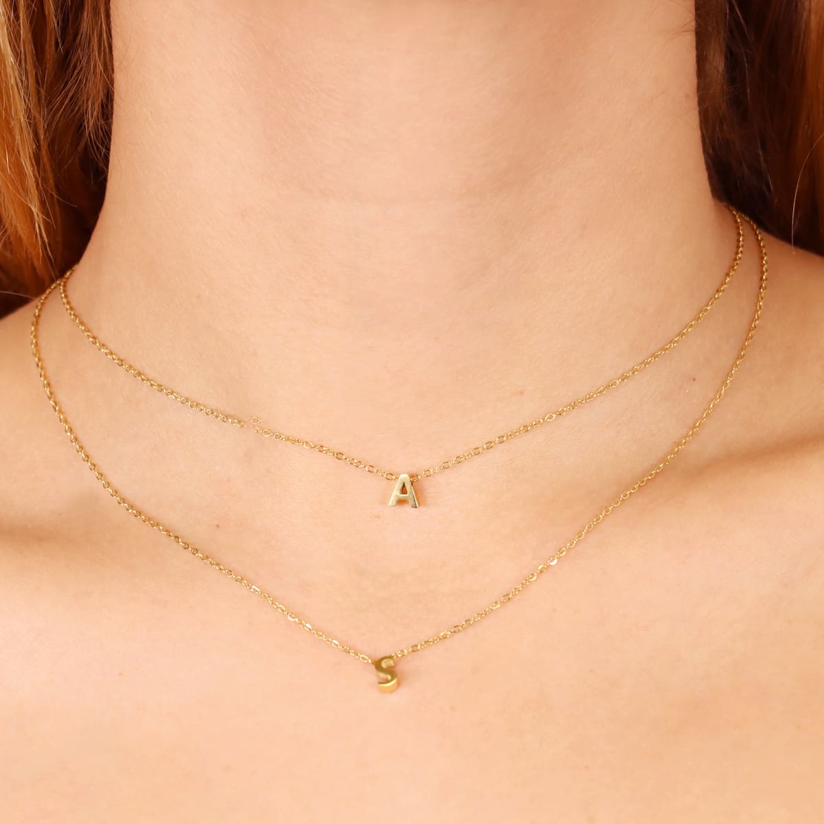 Small initial necklace
