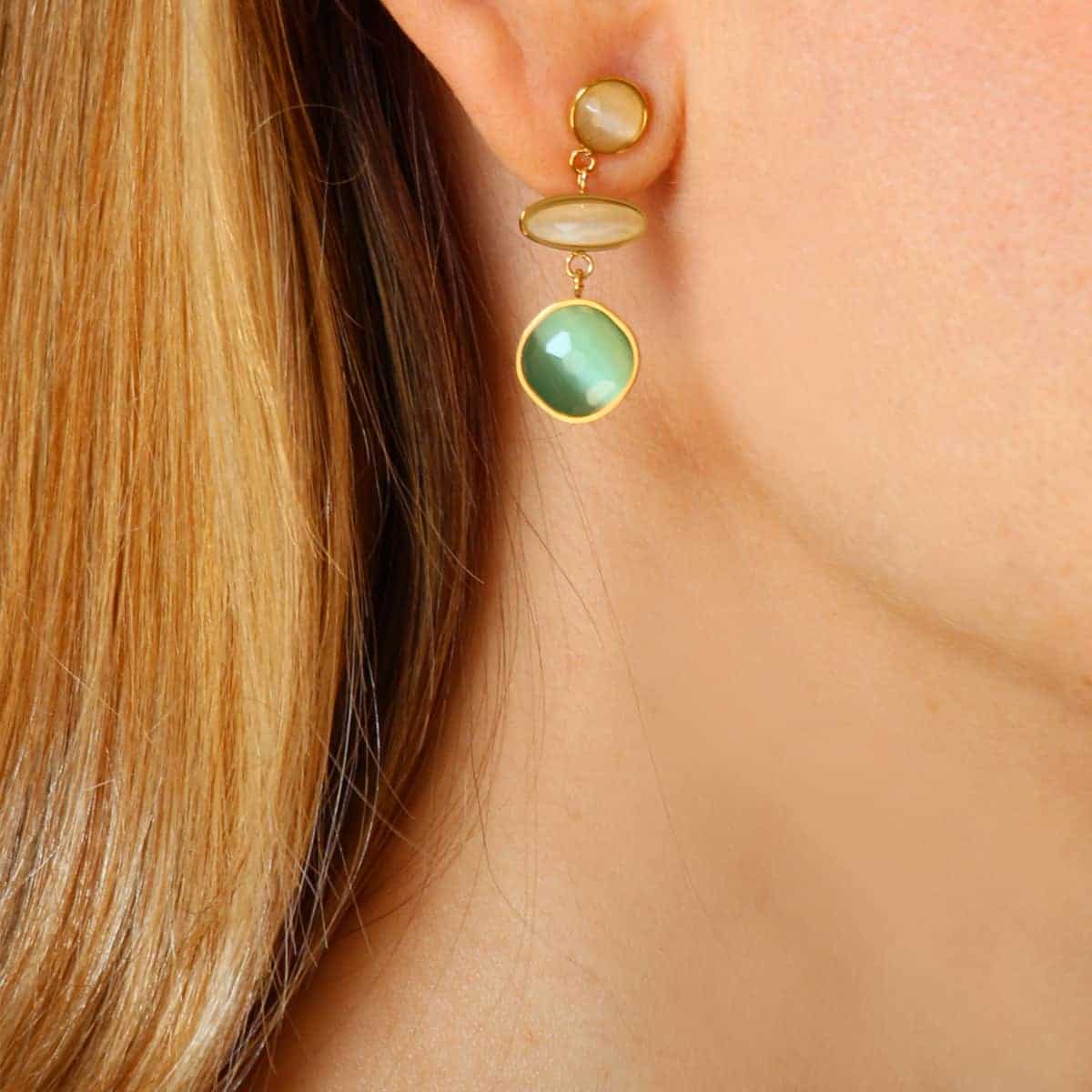 Pendientes Azafrán Beige Anartxy