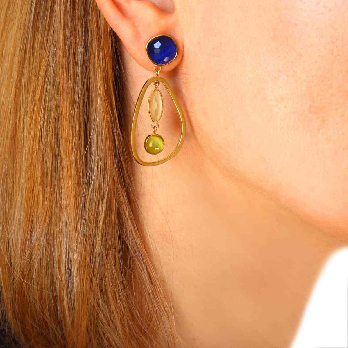 Pendientes Peonía Verde Anartxy