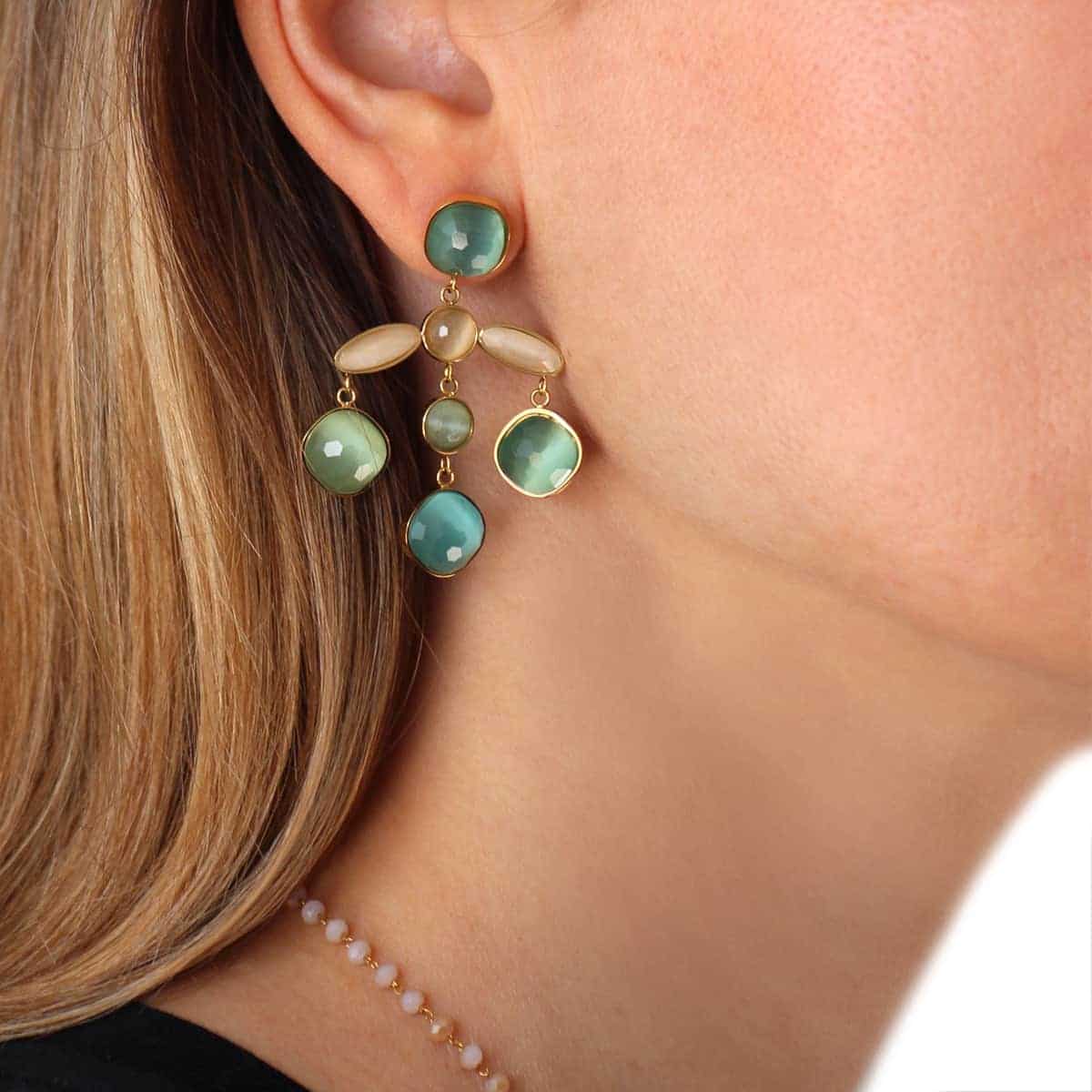 Pendientes Hibisco Beige Anartxy