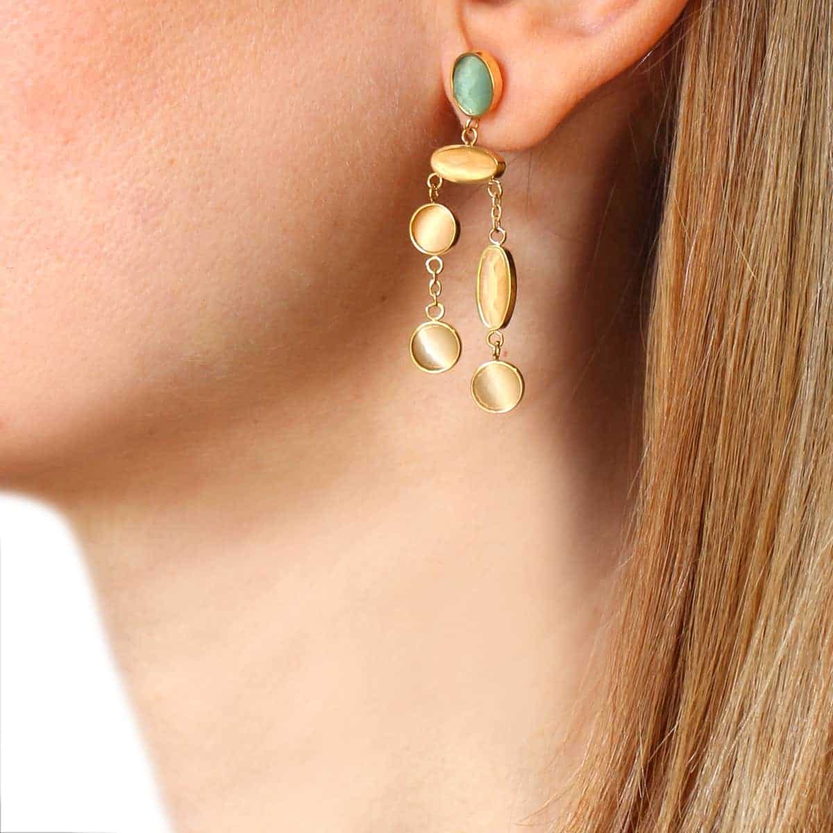 Pendientes Ixora Beige Anartxy