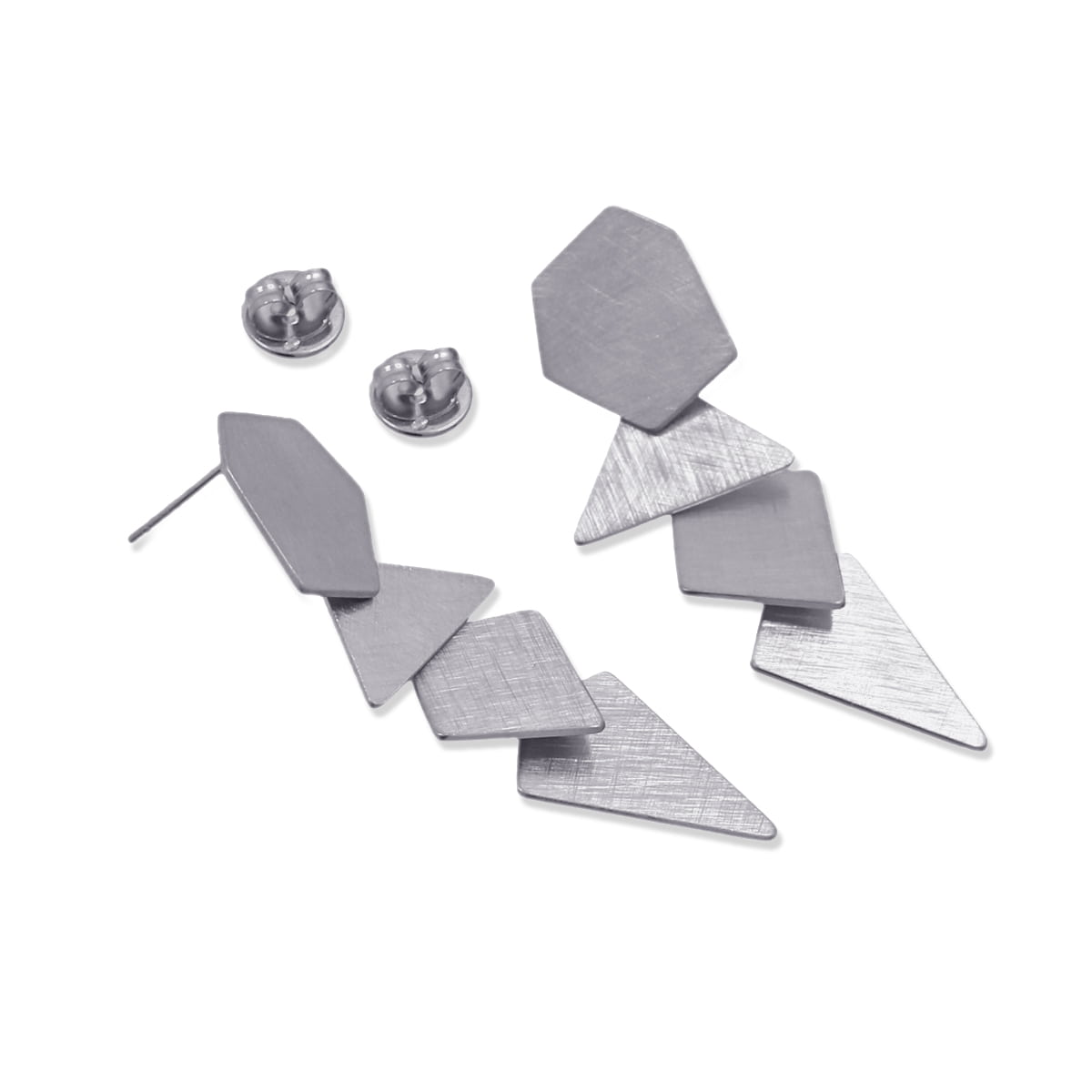 Pendientes Chisináu Plateado Anartxy