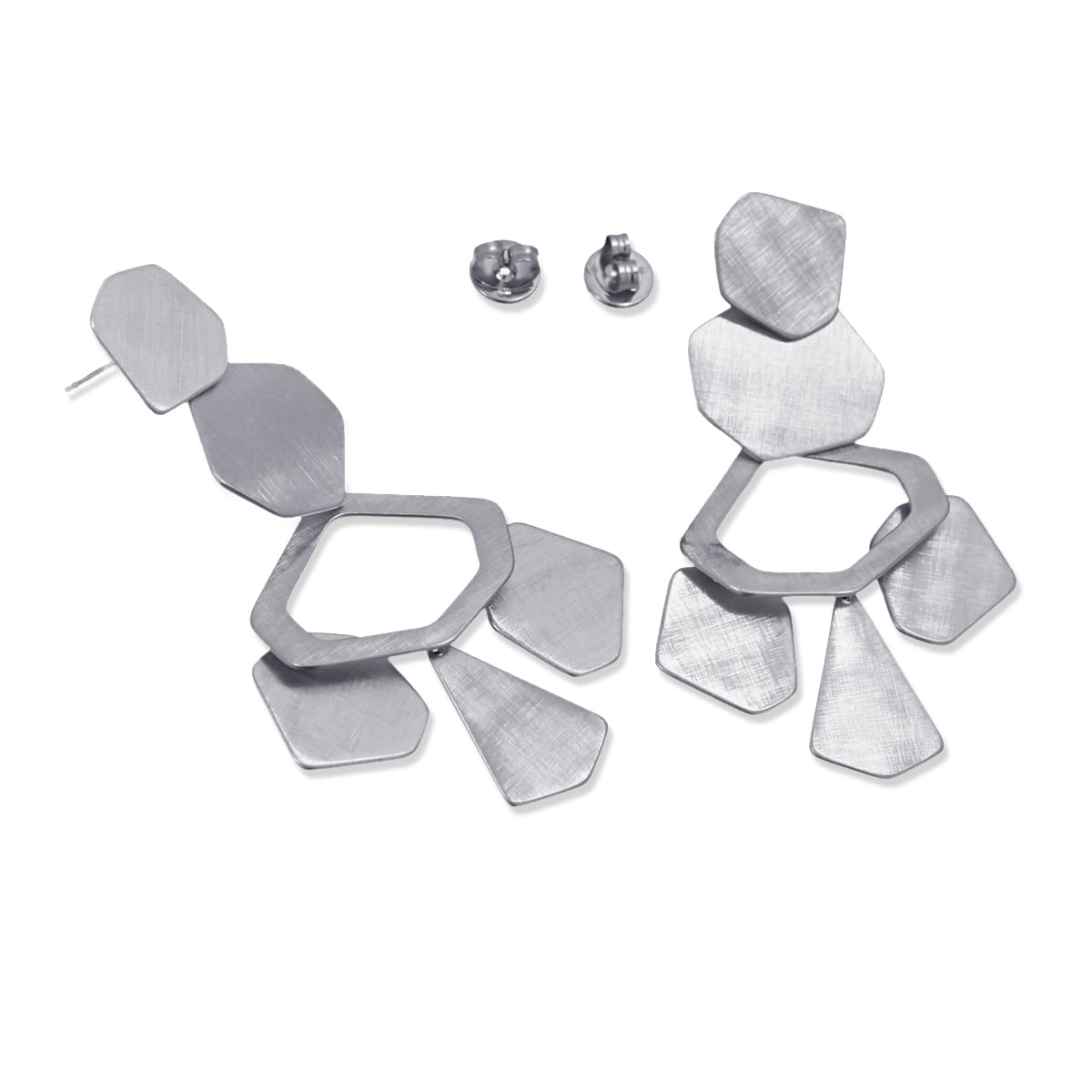 Pendientes Varsovia Plateado Anartxy