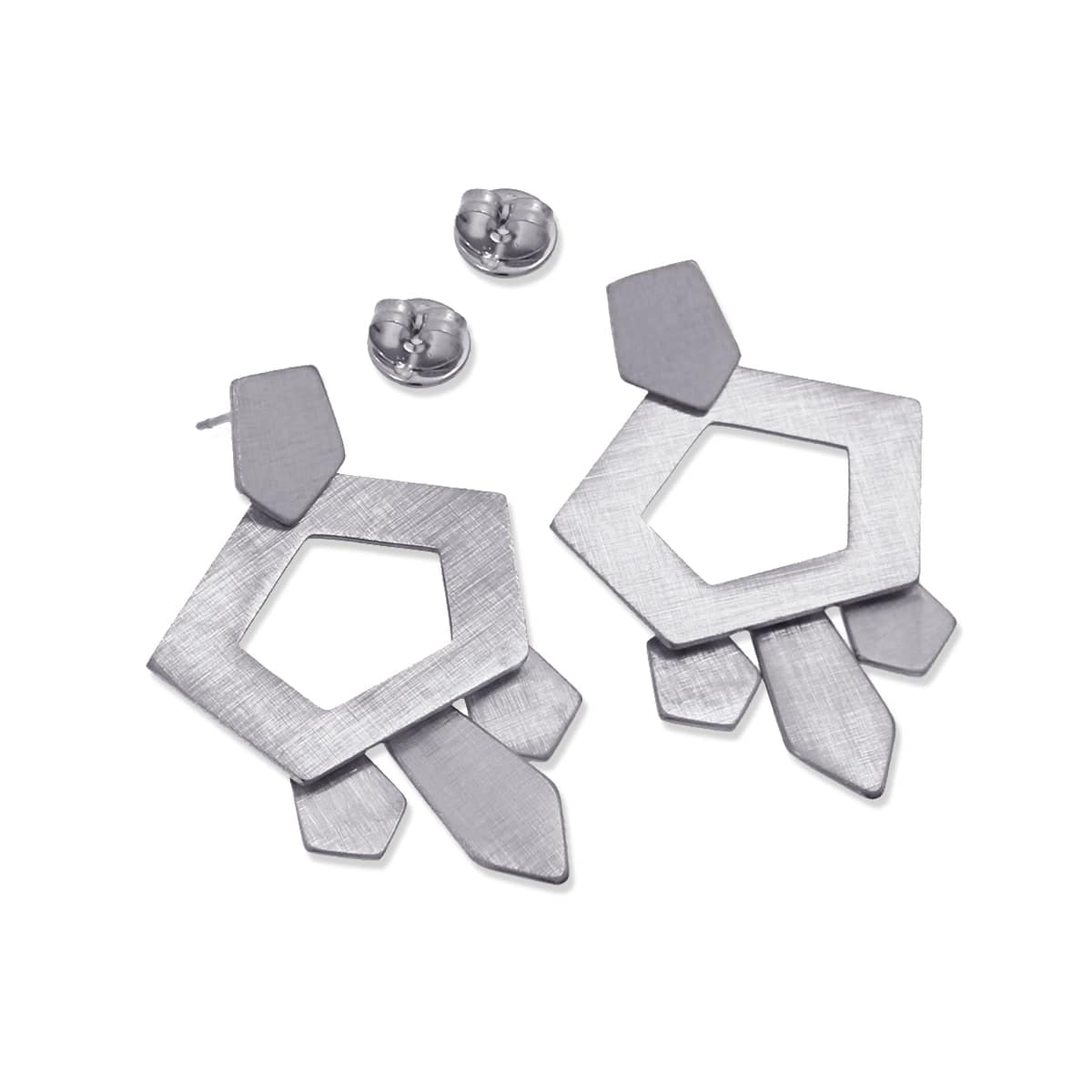 Pendientes Nuuk Plateado Anartxy