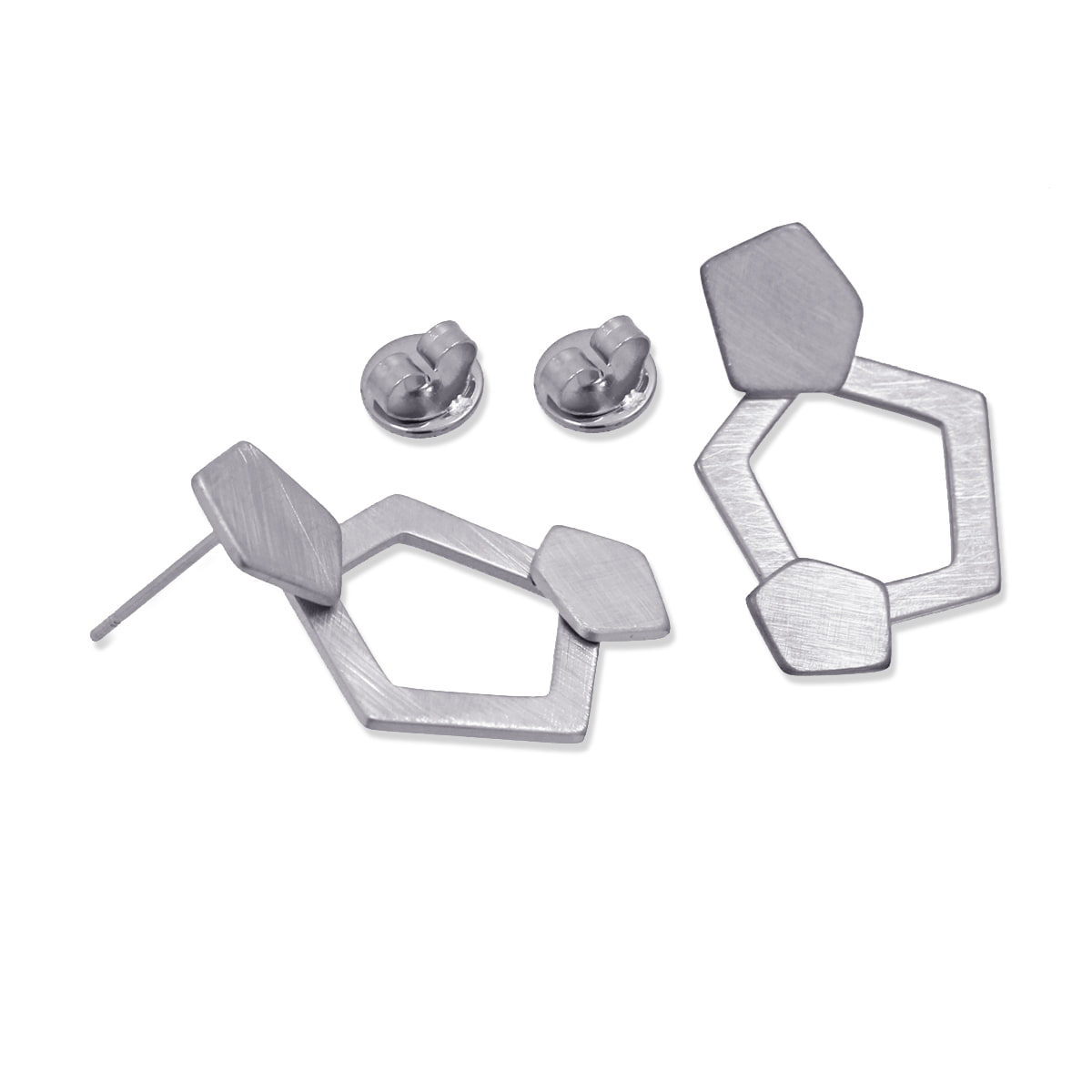 Pendientes Bergen Plateado Anartxy