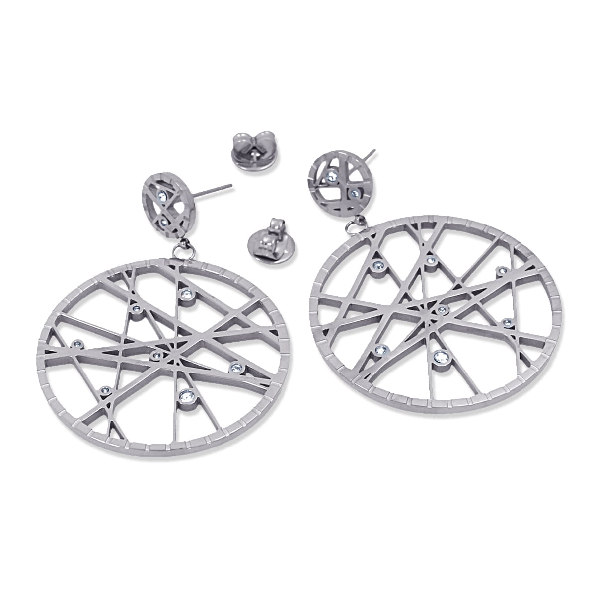 Pendientes Mercurio Plateado Anartxy