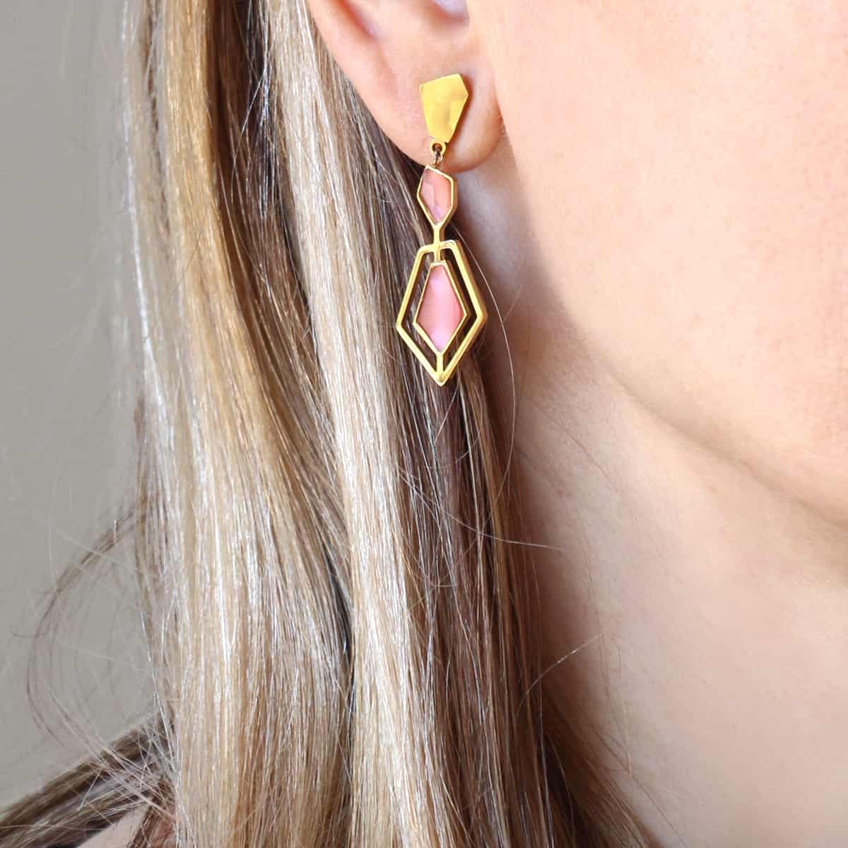 Pendientes Zantedeschia Rosa Anartxy