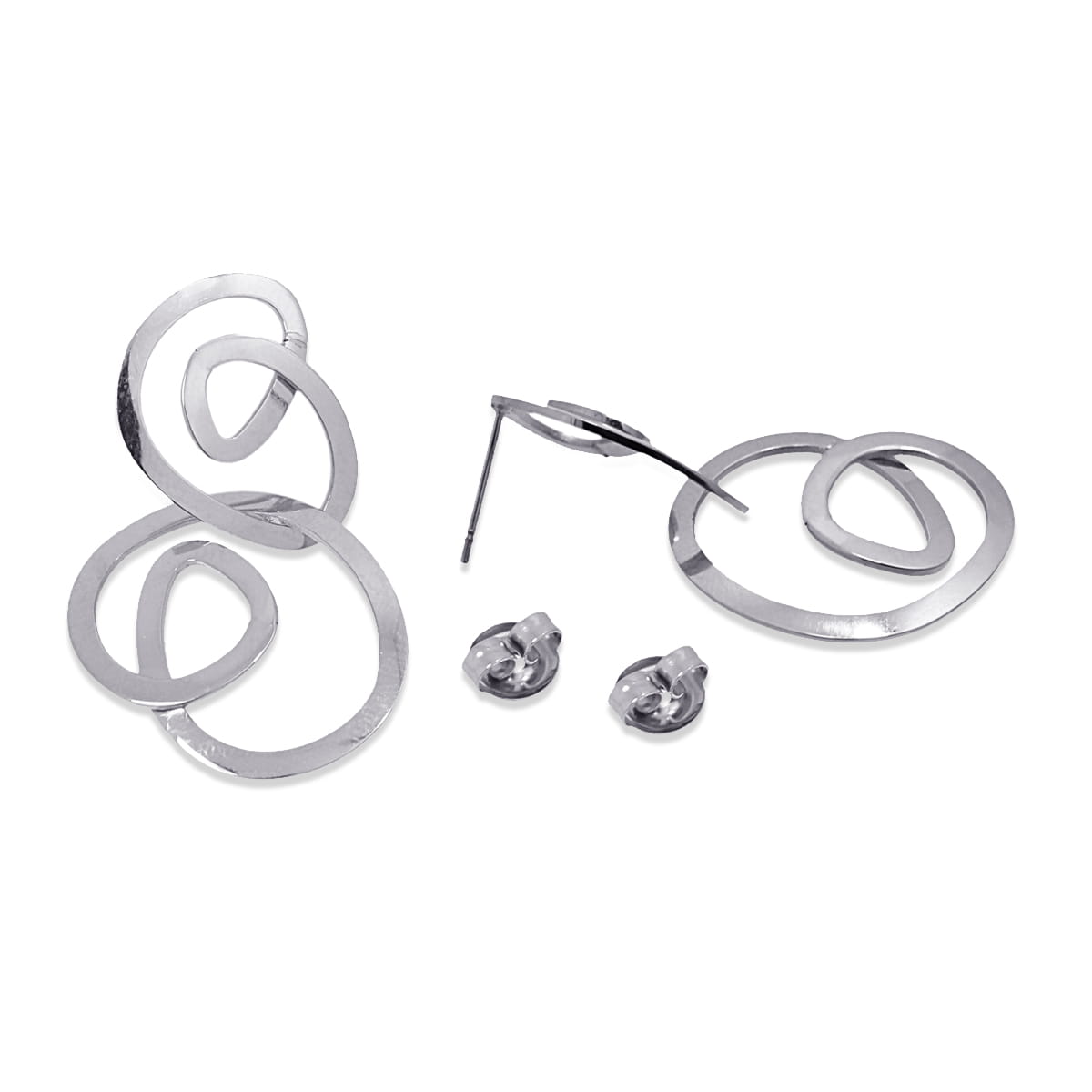 Pendientes Caguas Plateado Anartxy