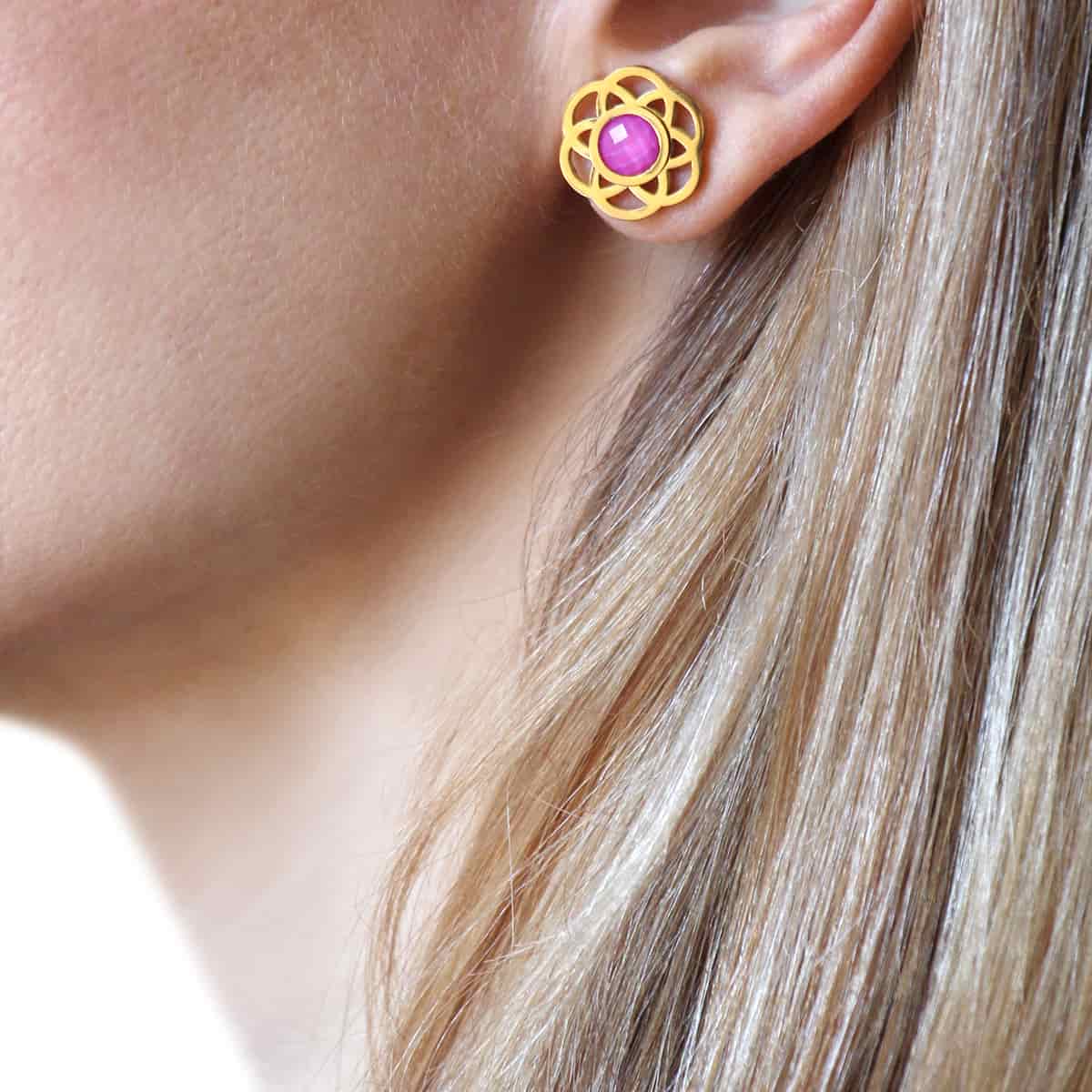 Pendientes Tulipán Rosa Anartxy