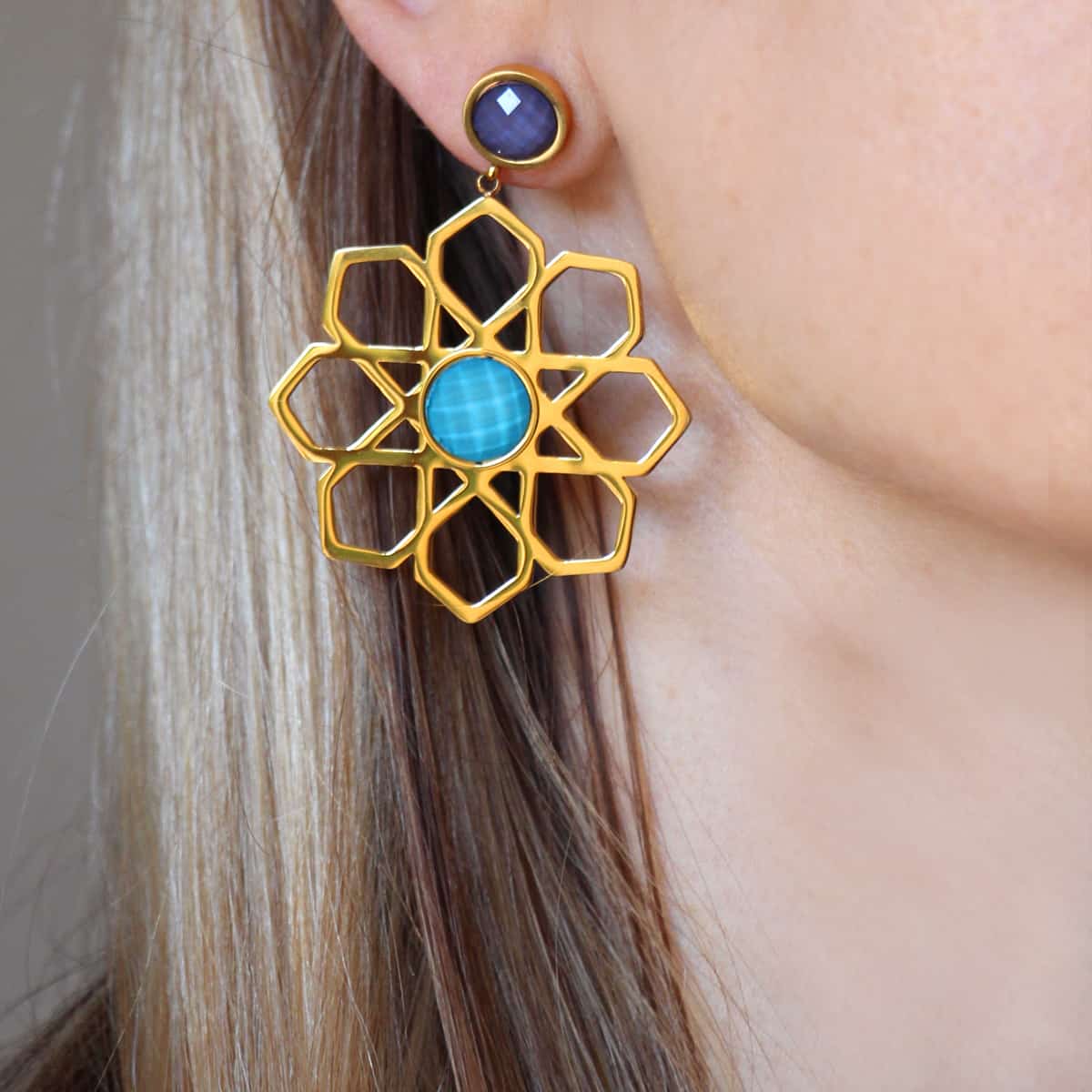 Pendientes Eléboro Azul Anartxy