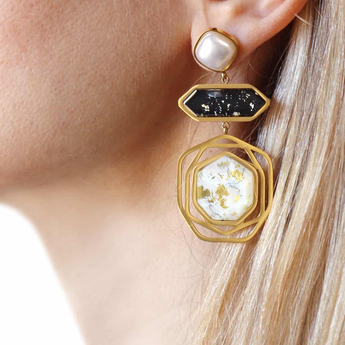 Pendientes Guzmania Dorado Anartxy