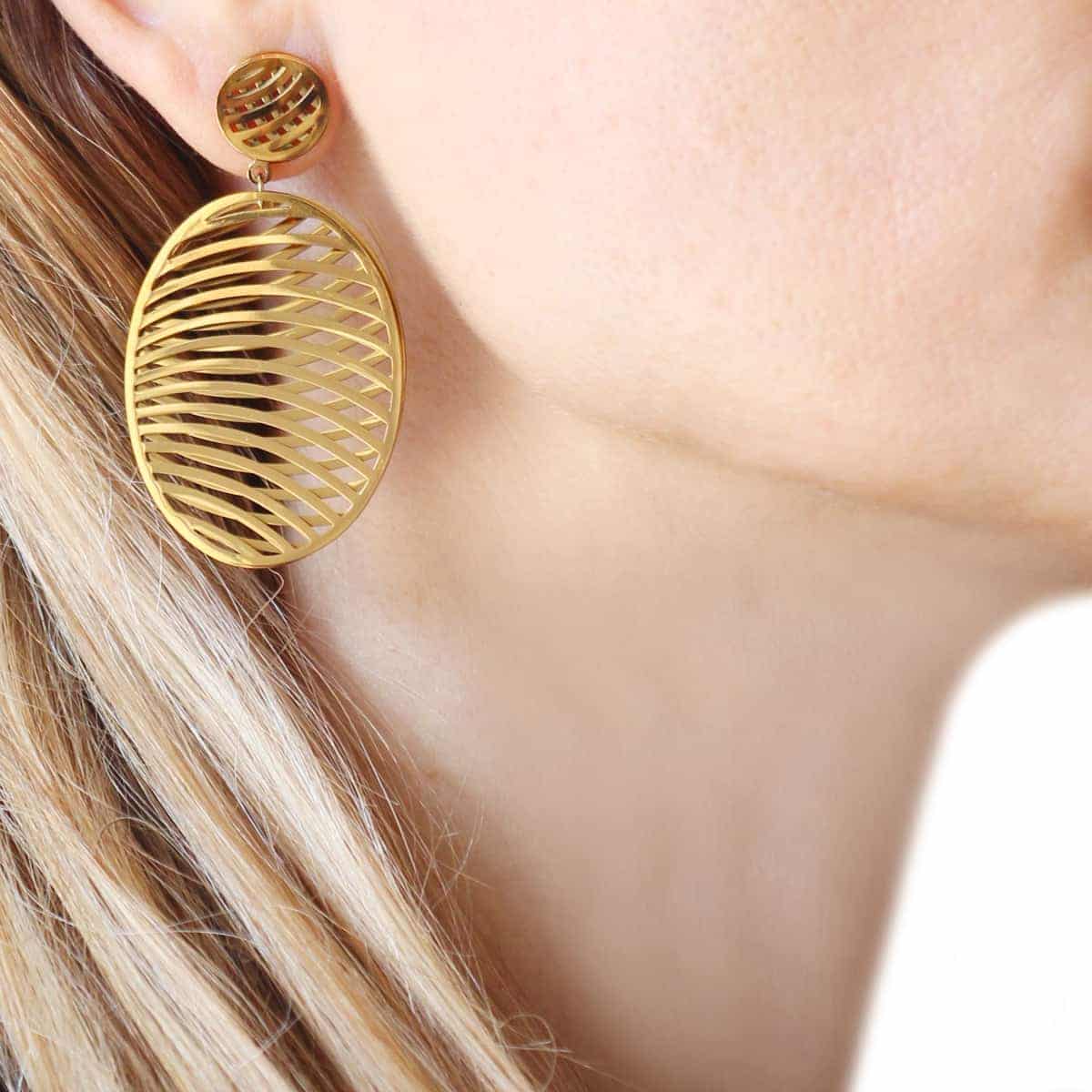 Pendientes largos Alton Dorado Anartxy