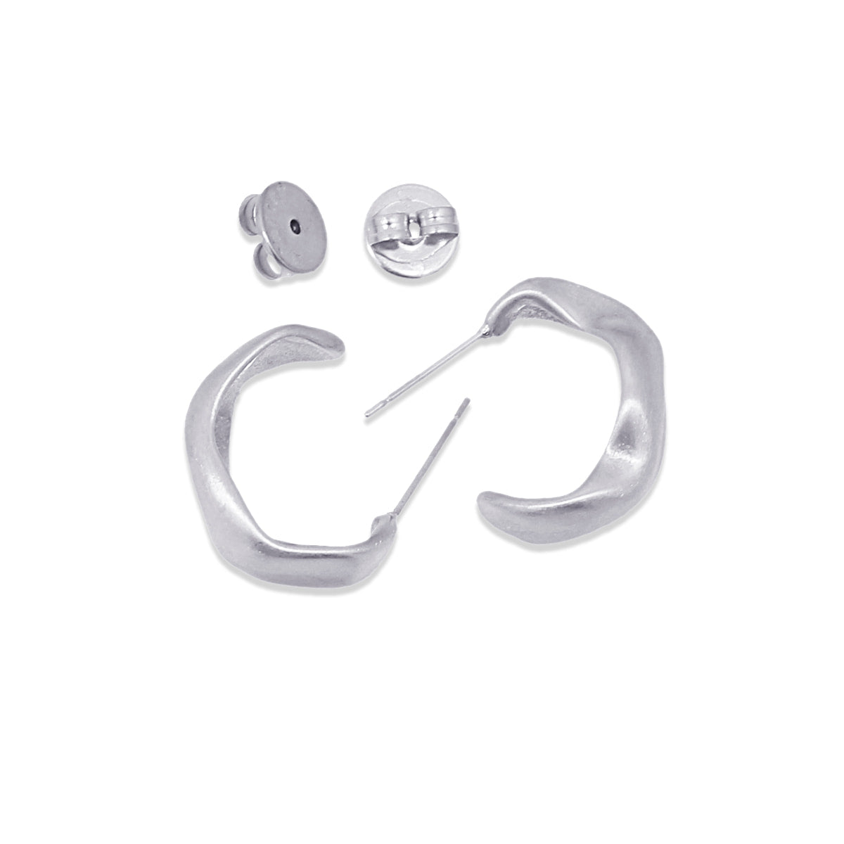 Aros Matt Glowdust Plateado Anartxy
