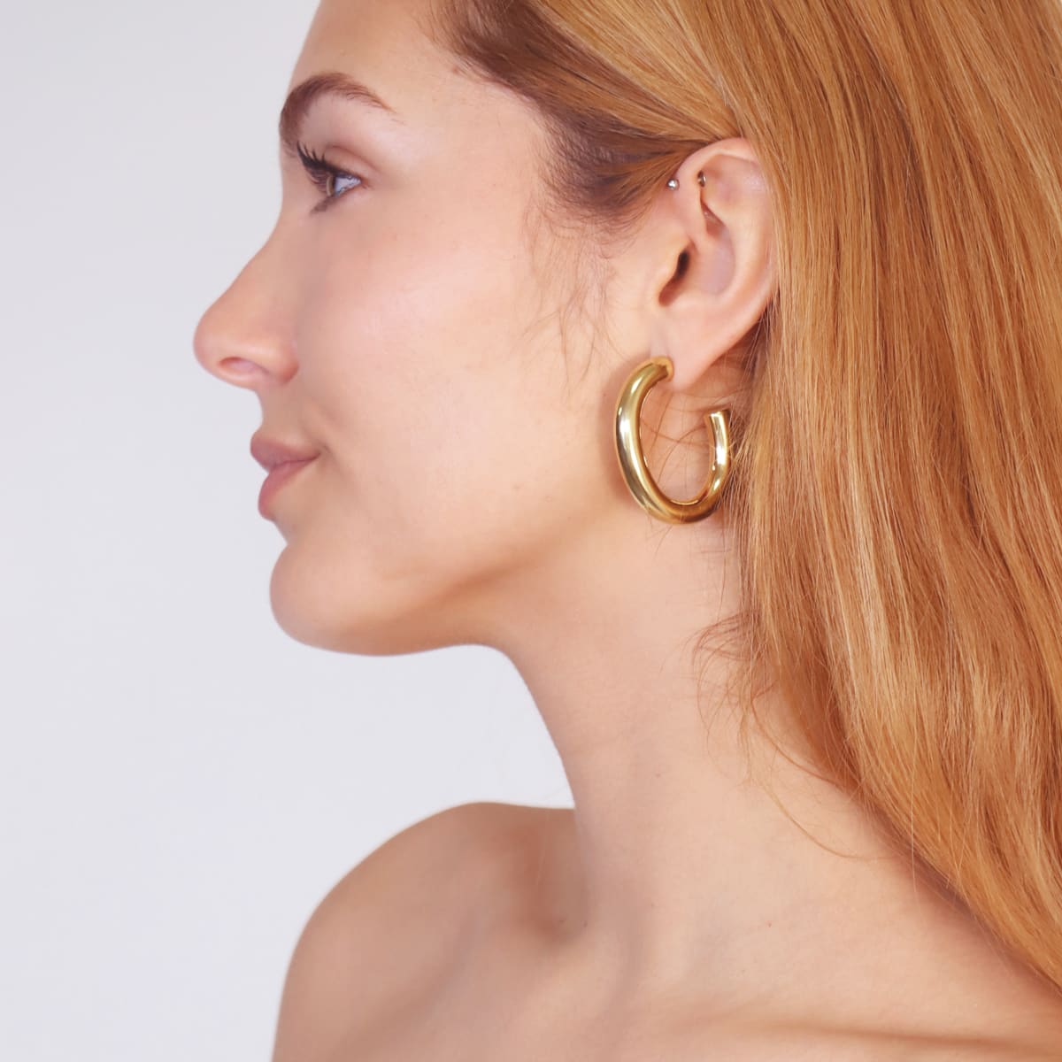 Pendientes Summer Essentials Hoop On Dorado Anartxy