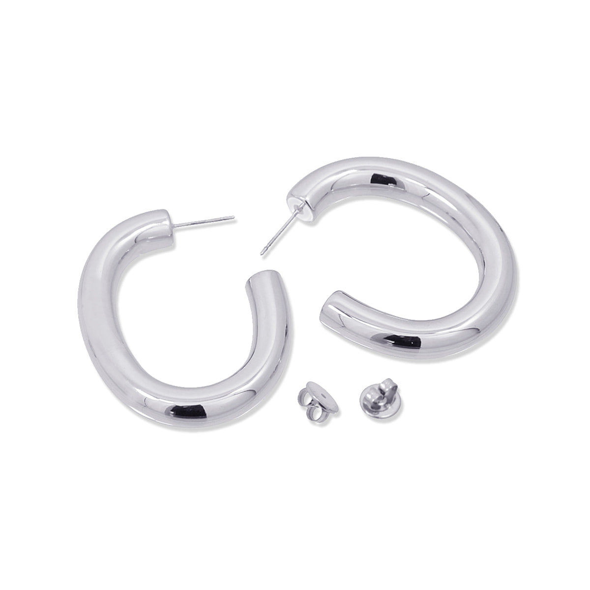 Pendientes Summer Essentials Hoop On Plateado Anartxy